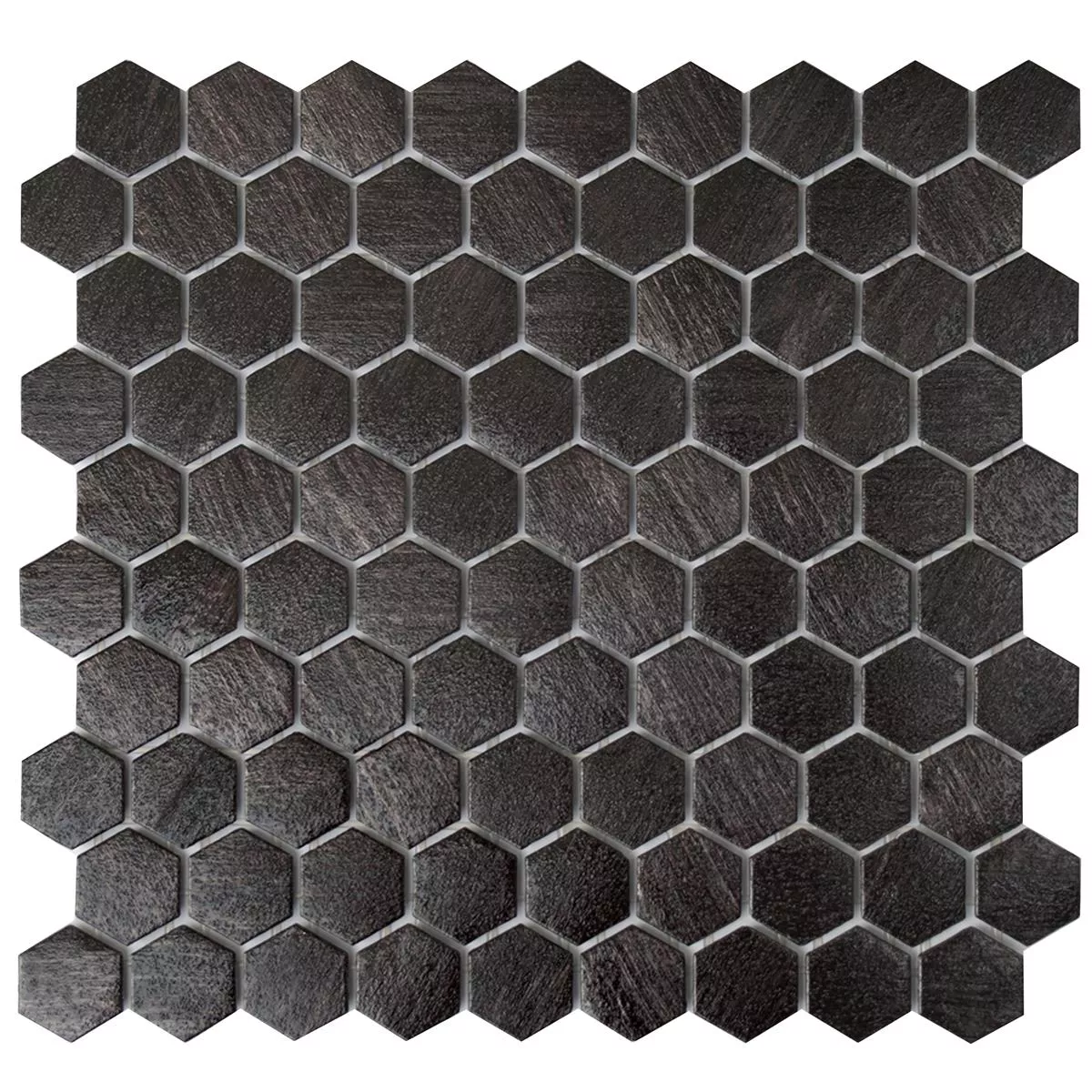 Glasmosaik Fliser Trend-Vi Hexagon 2104 Antracit
