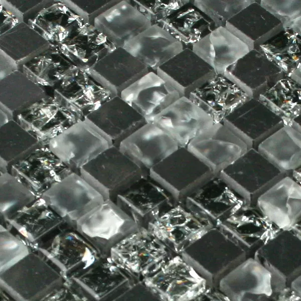 Mosaik Fliser Glas Marmor Natursten Crushed Ice
