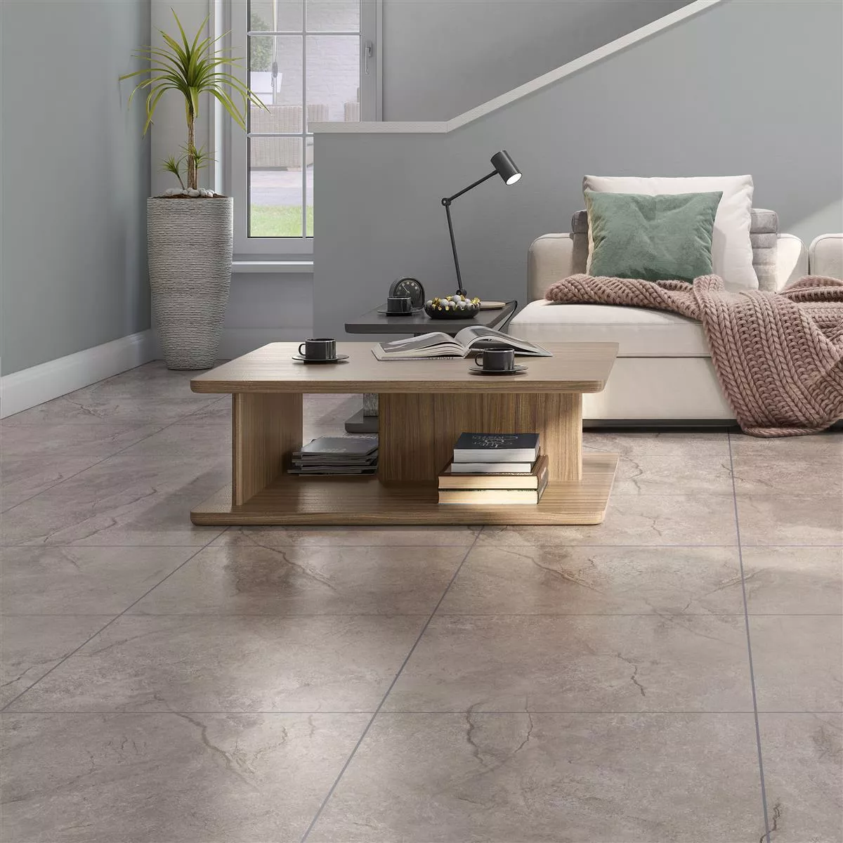 Gulvfliser Pangea Marmor Optik Måtte Beige 60x60cm