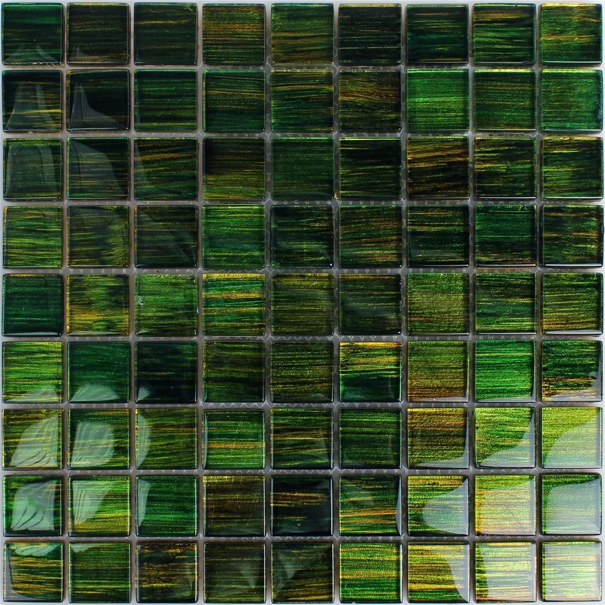 Glasmosaik Fliser Tradition Mørkegrøn