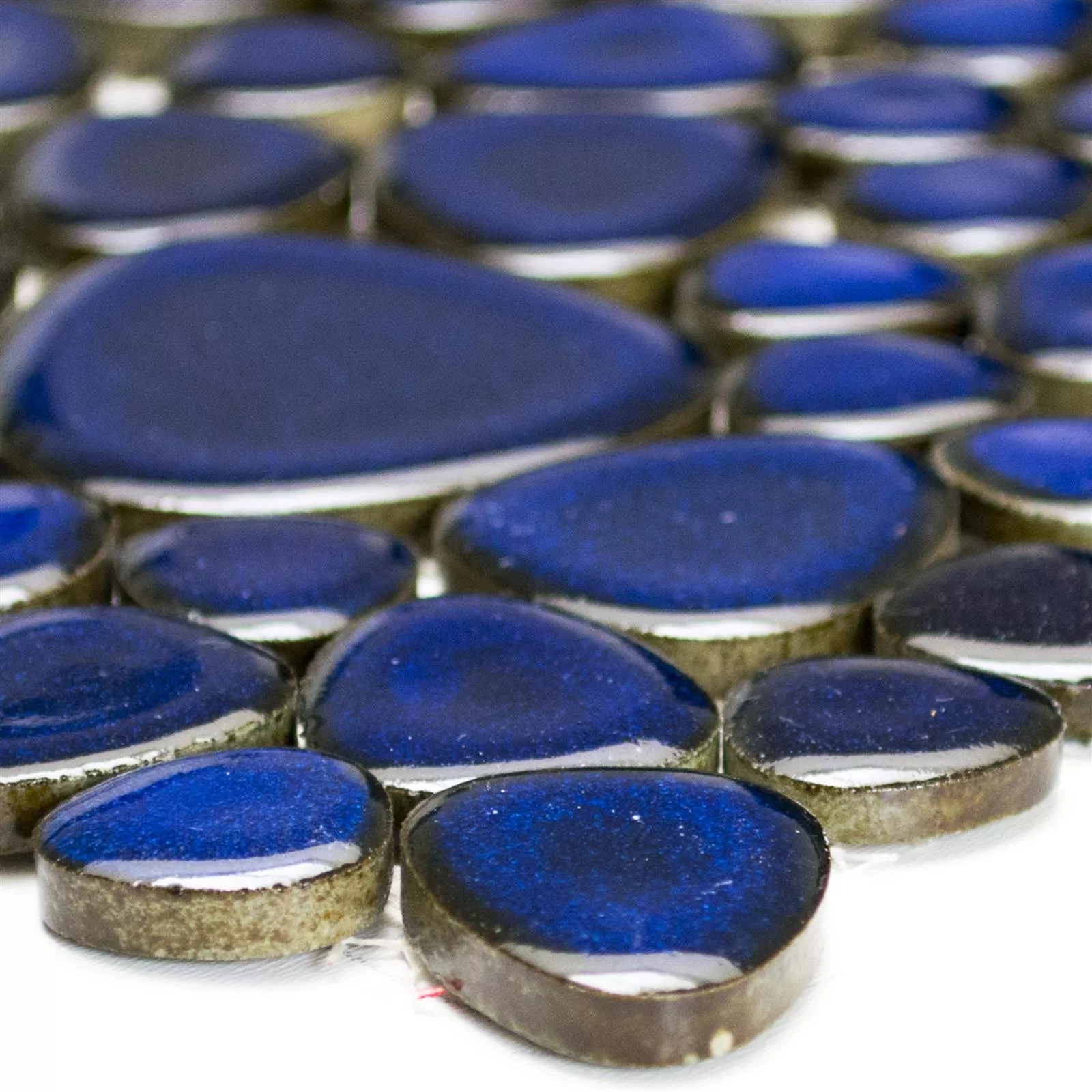 Mosaik Fliser Keramik Småsten Optik Mørkeblå