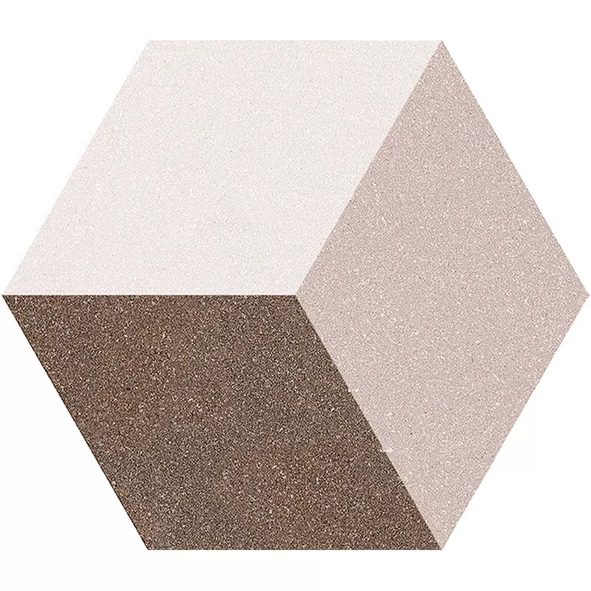 Porcellanato Fliser Novalima Hexagon 3D Terninger Optik Decor 22,5 x 25,9cm