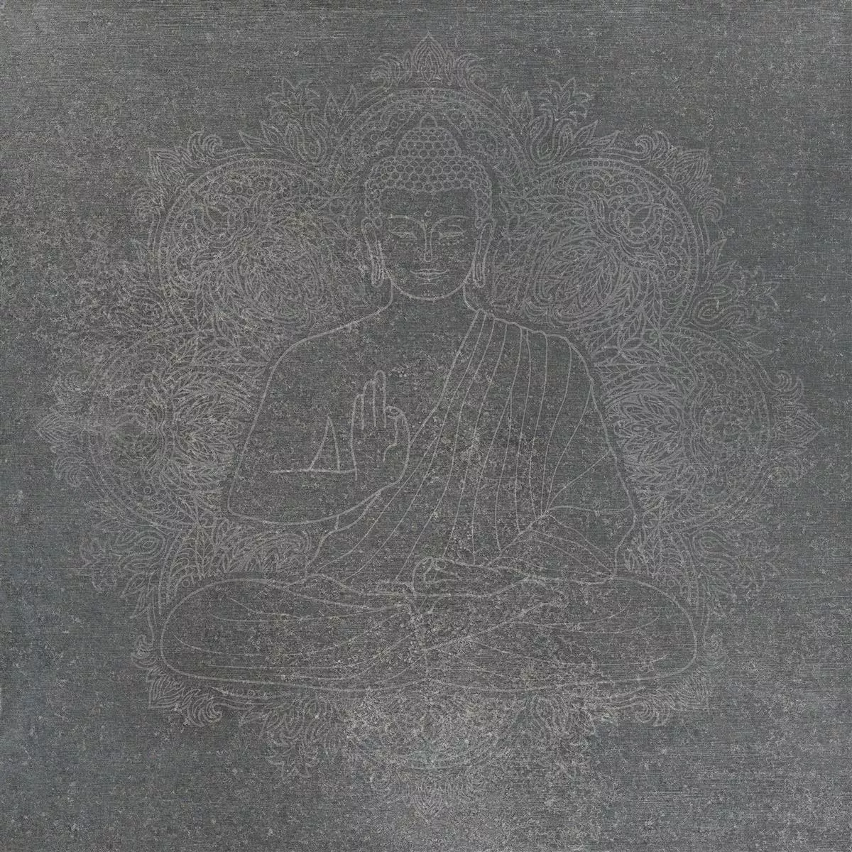 Gulvfliser Sten Optik Horizon Antracit Decor Buddha