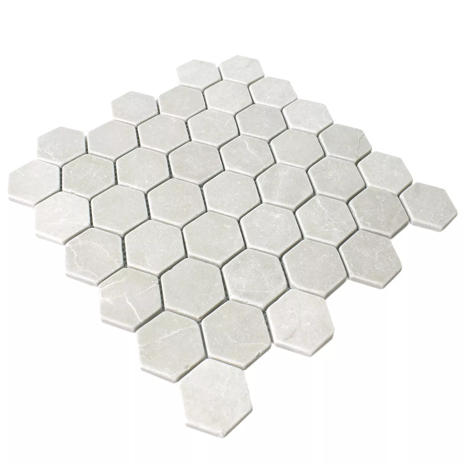 Prøve Mosaik Fliser Marmor Tarsus Hexagon Beige