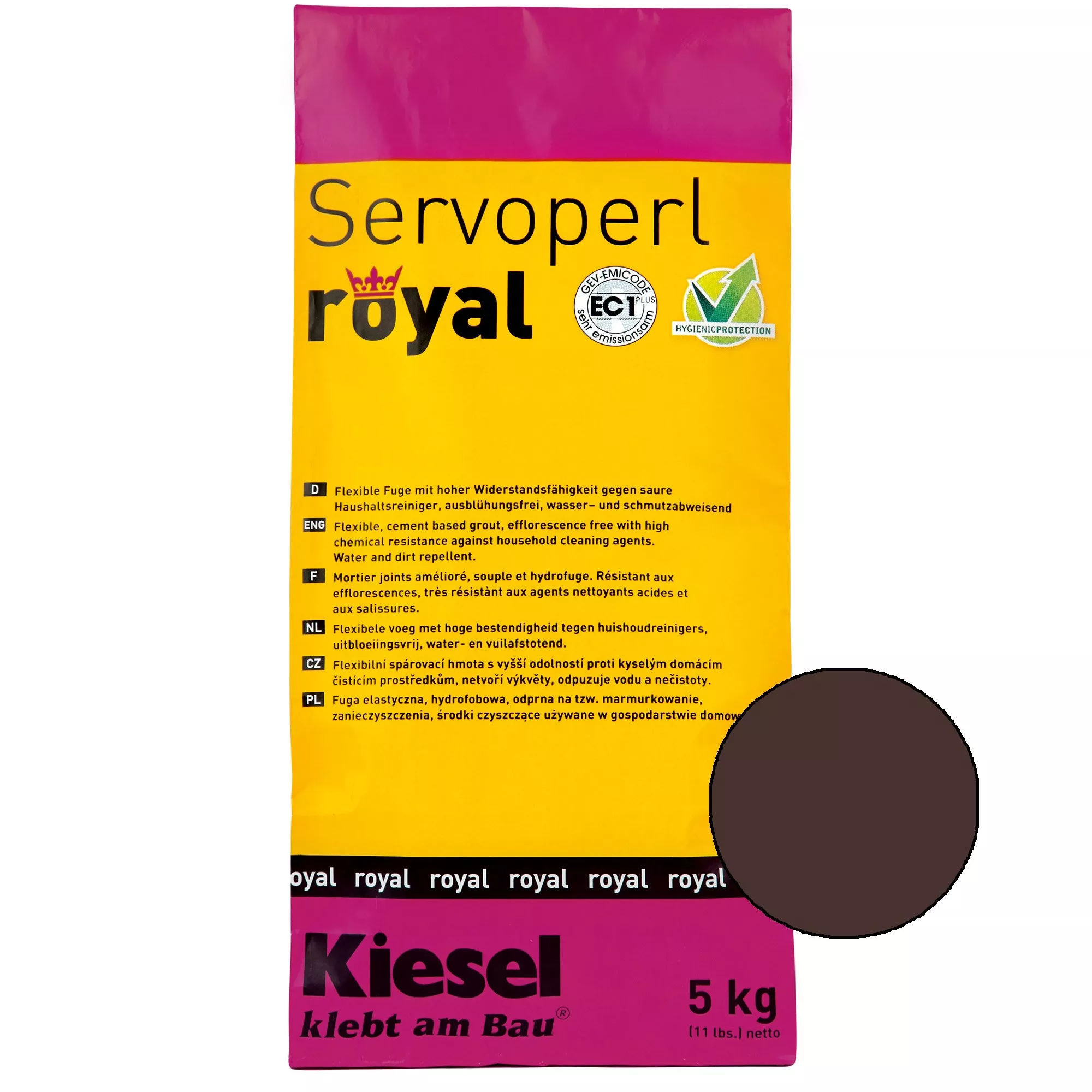 Kiesel Servoperl Royal - Fleksibel, Vand- Og Snavsafvisende Samling (5KG Balibraun)