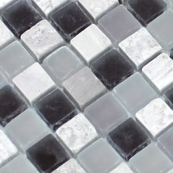Mosaik Fliser Glas Marmor 15x15x8mm Lilla Mix