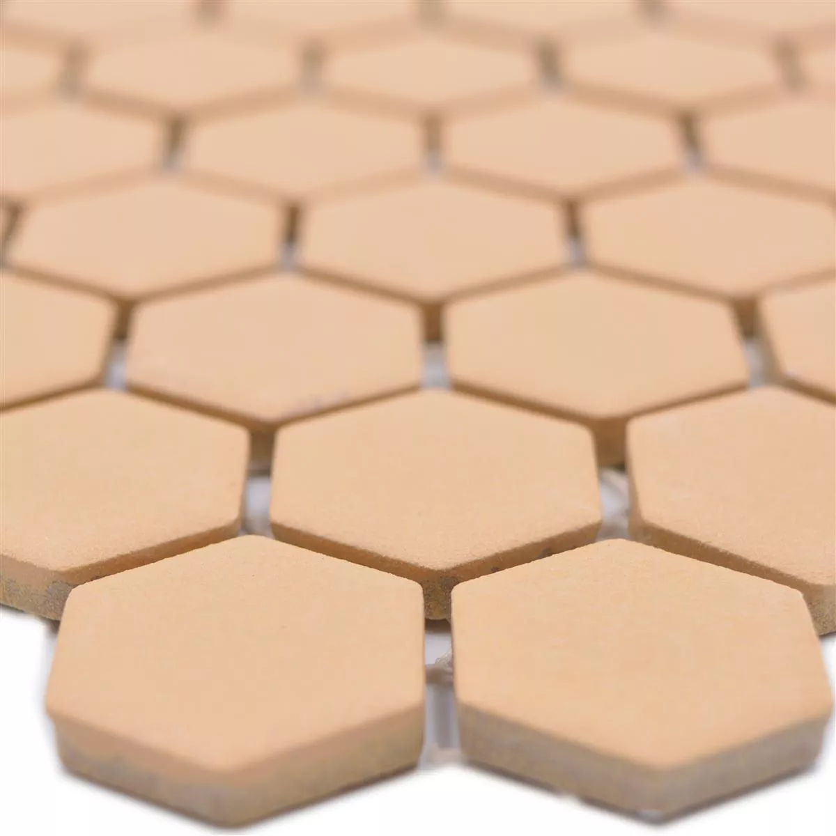 Keramikmosaik Bismarck R10B Hexagon Okker Appelsin H23 Keramikmosaik Bismarck R10B Hexagon Okker Appelsin H23