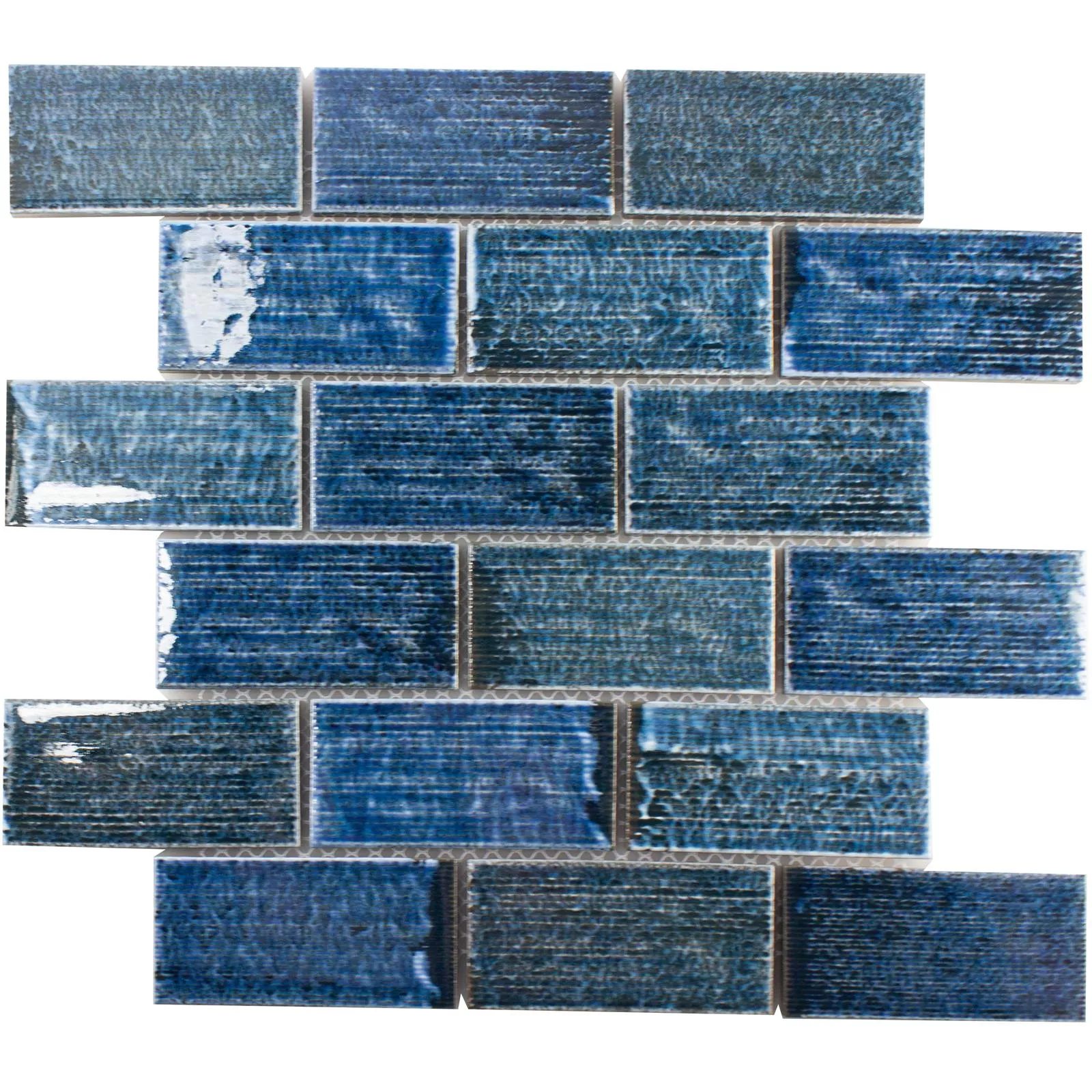 Prøve Keramik Mosaik Fliser Bangor Strålende Turkis Rektangel