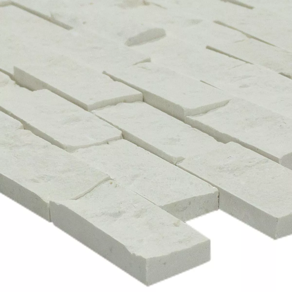 Mosaik Fliser Natursten Medina Hvid