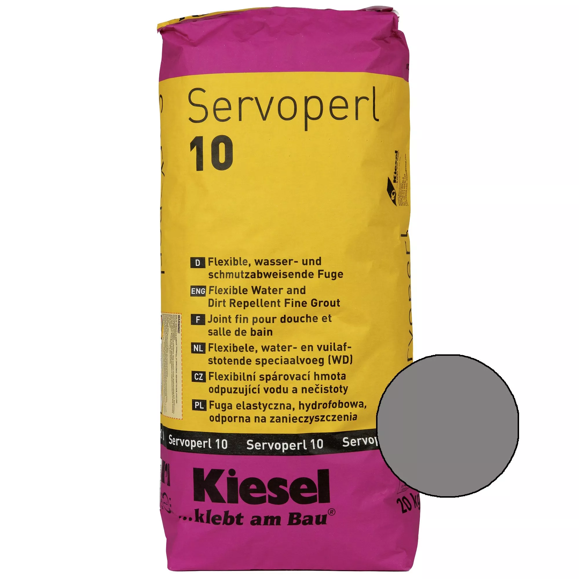 Kiesel Servoperl 10 - Fleksibel Cementforbindelse (20 Kg Medium Grå)