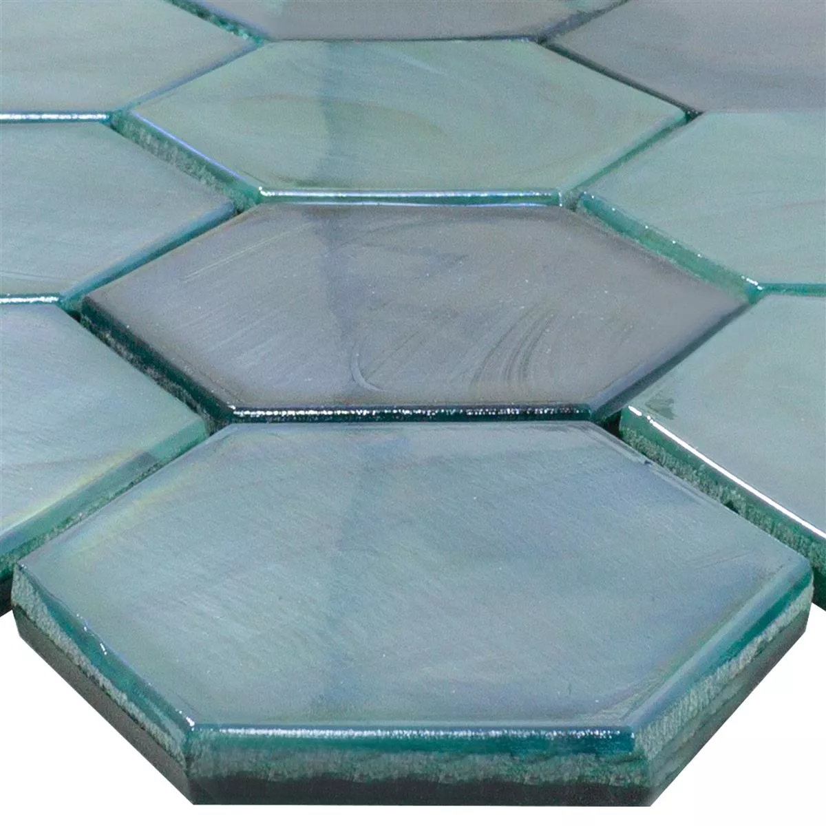 Glasmosaik Fliser Andalucia Hexagon Sø Grøn Glasmosaik Fliser Andalucia Hexagon Sø Grøn