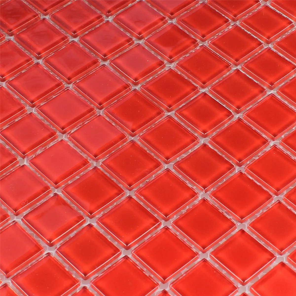 Prøve Glasmosaik Fliser Rød Uni