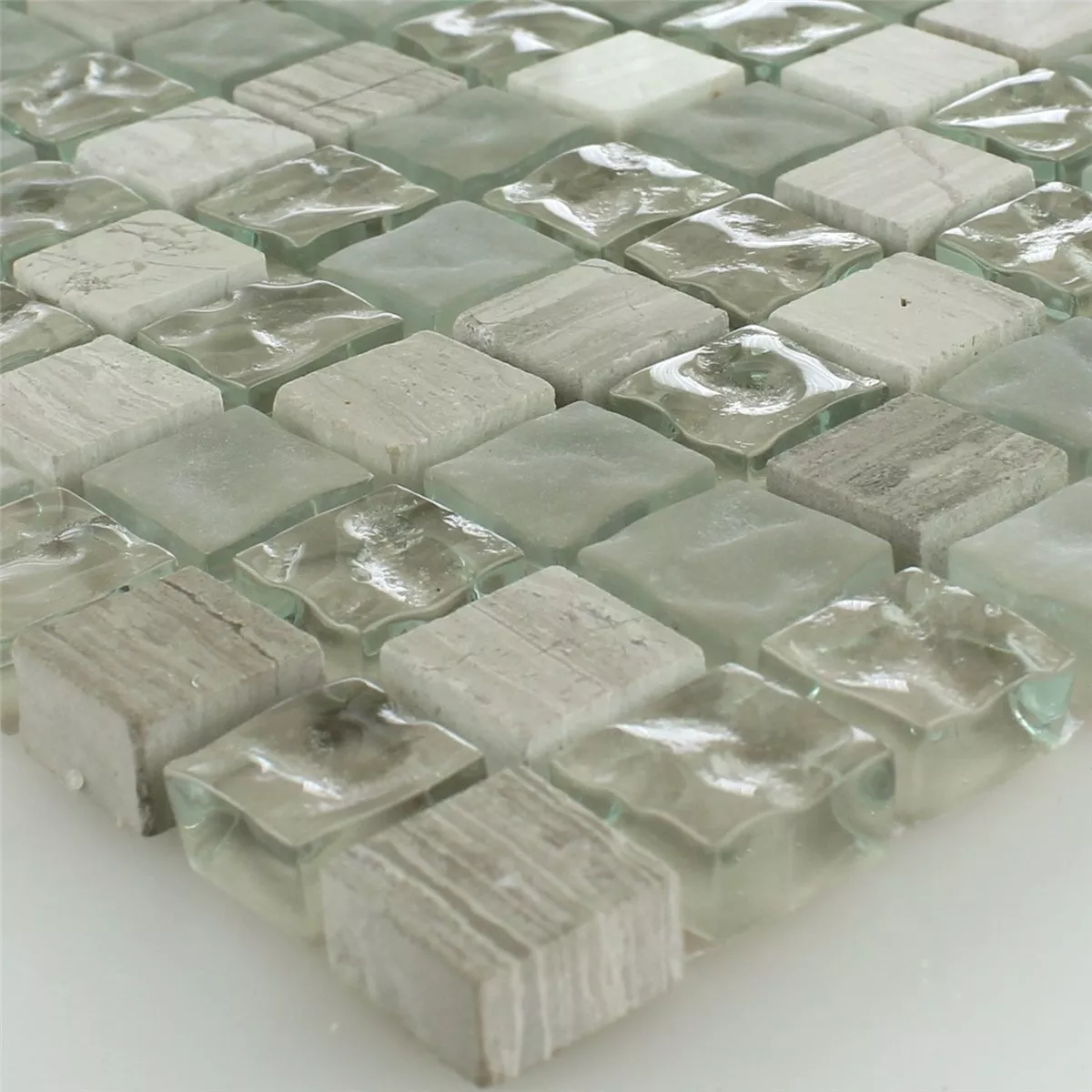 Mosaik Fliser Glas Marmor Burlywood Tumlede