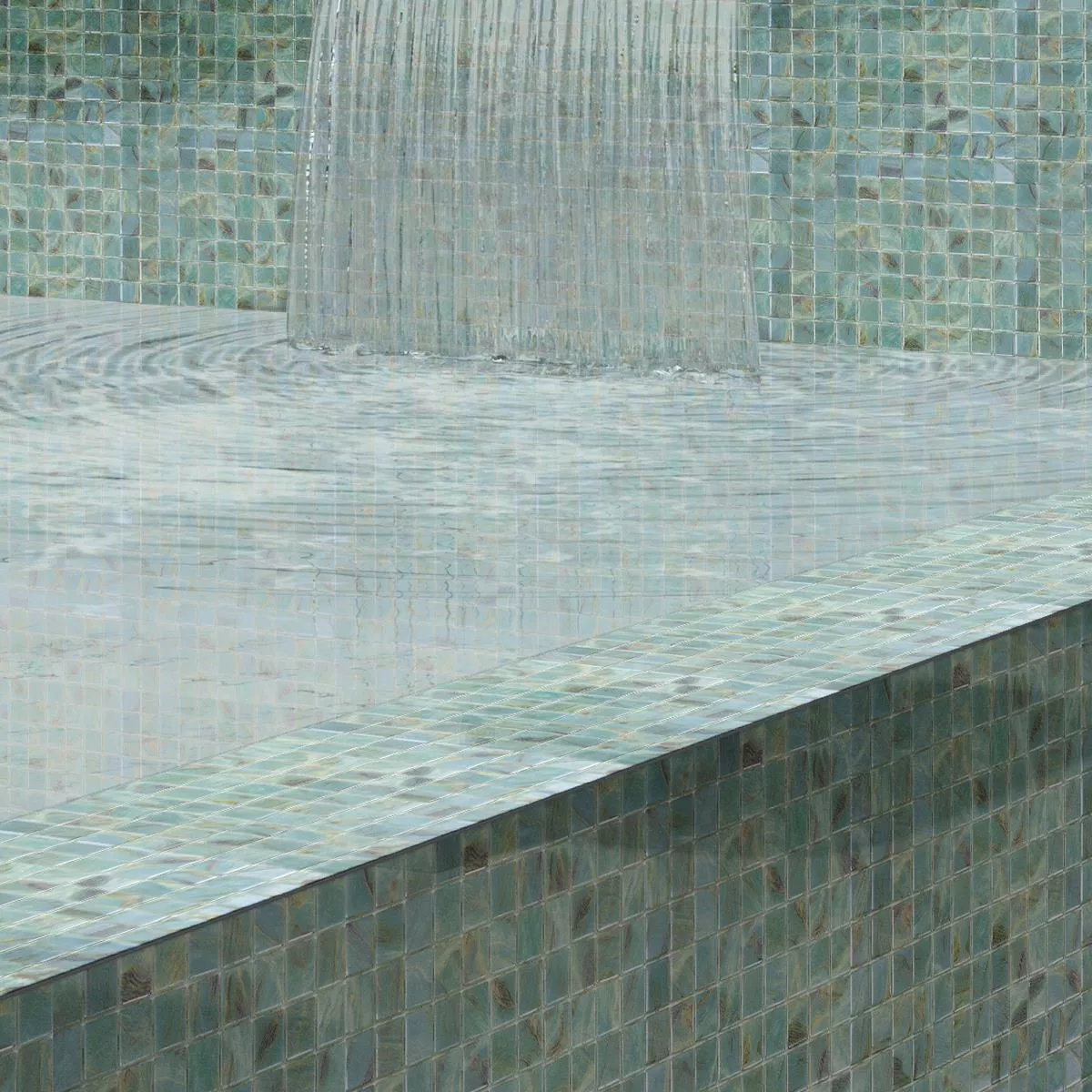 Glas Swimmingpool Mosaik Alassio Turkis 38