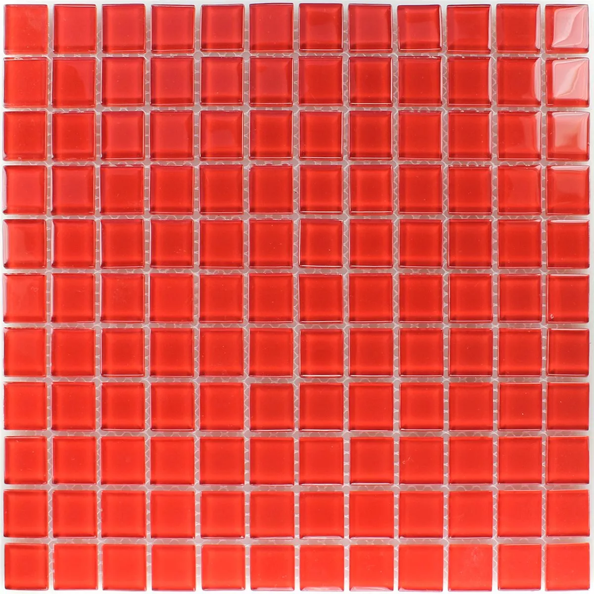 Prøve Glasmosaik Fliser Rød Uni
