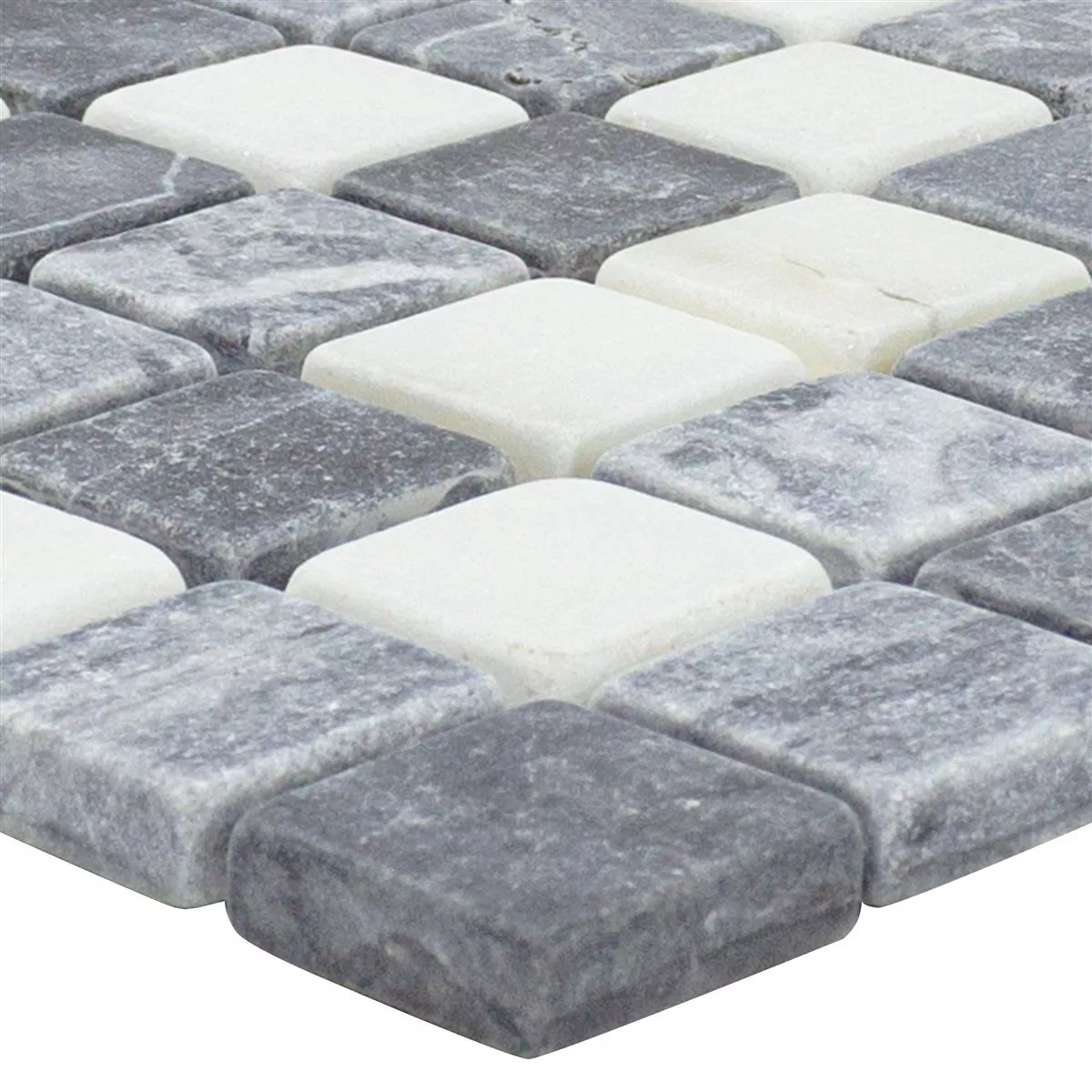 Marmor Natursten Mosaik Fliser Stanford Gra Hvid