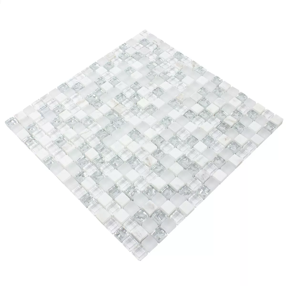 Glasmosaik Fliser Lexington Glas Material Mix Hvid