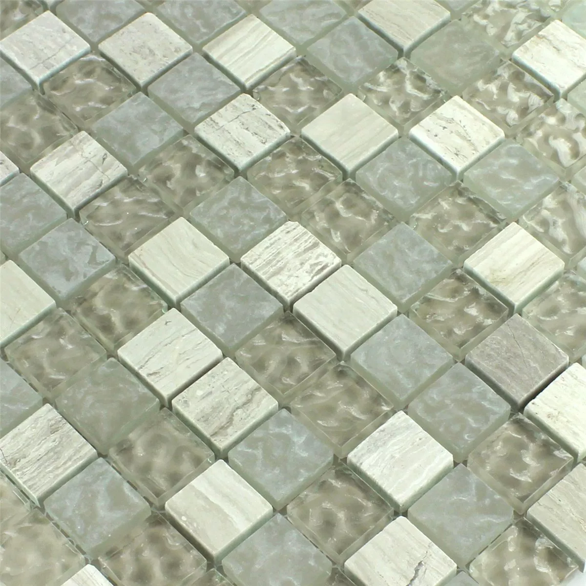 Prøve Mosaik Fliser Glas Marmor Burlywood  Tumlede