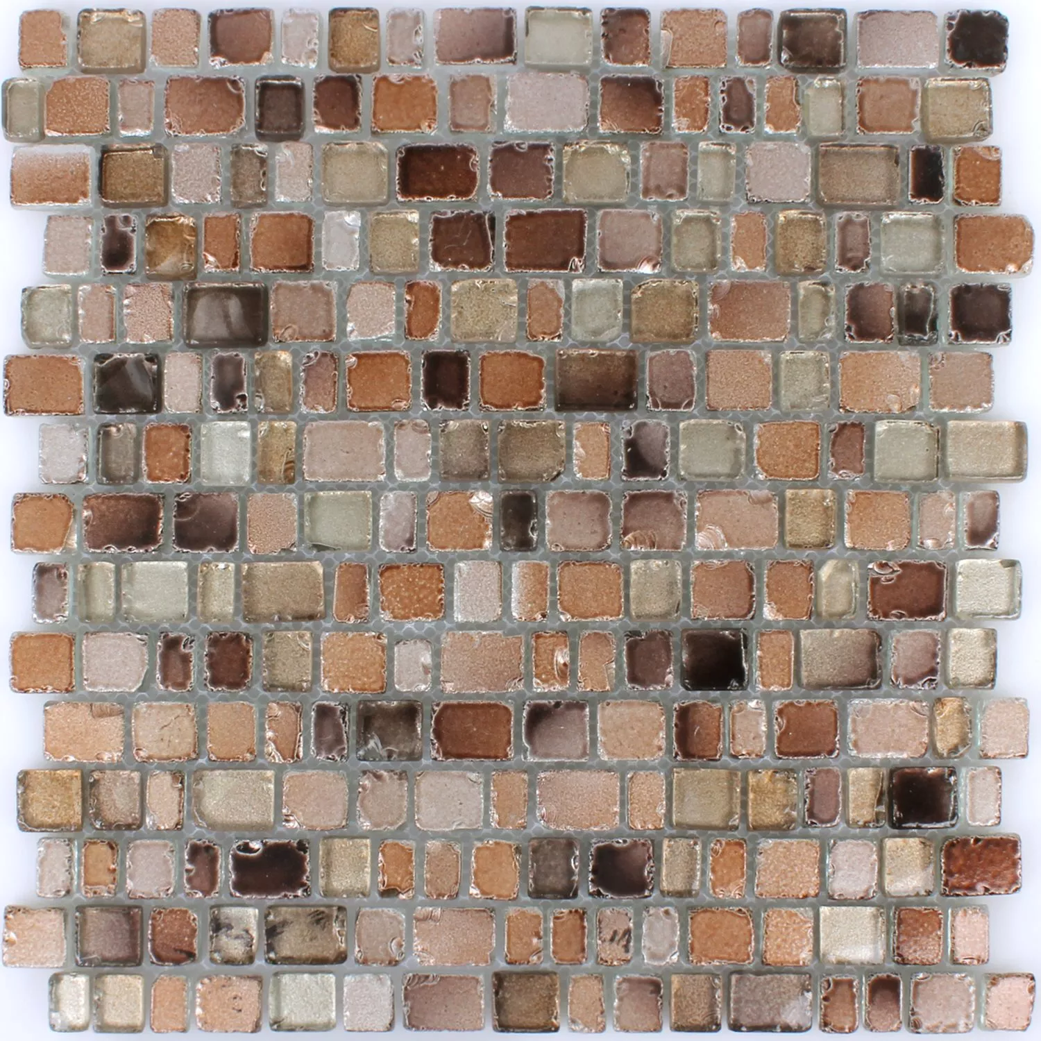 Mosaik Fliser Glas Roxy Brun Sølv
