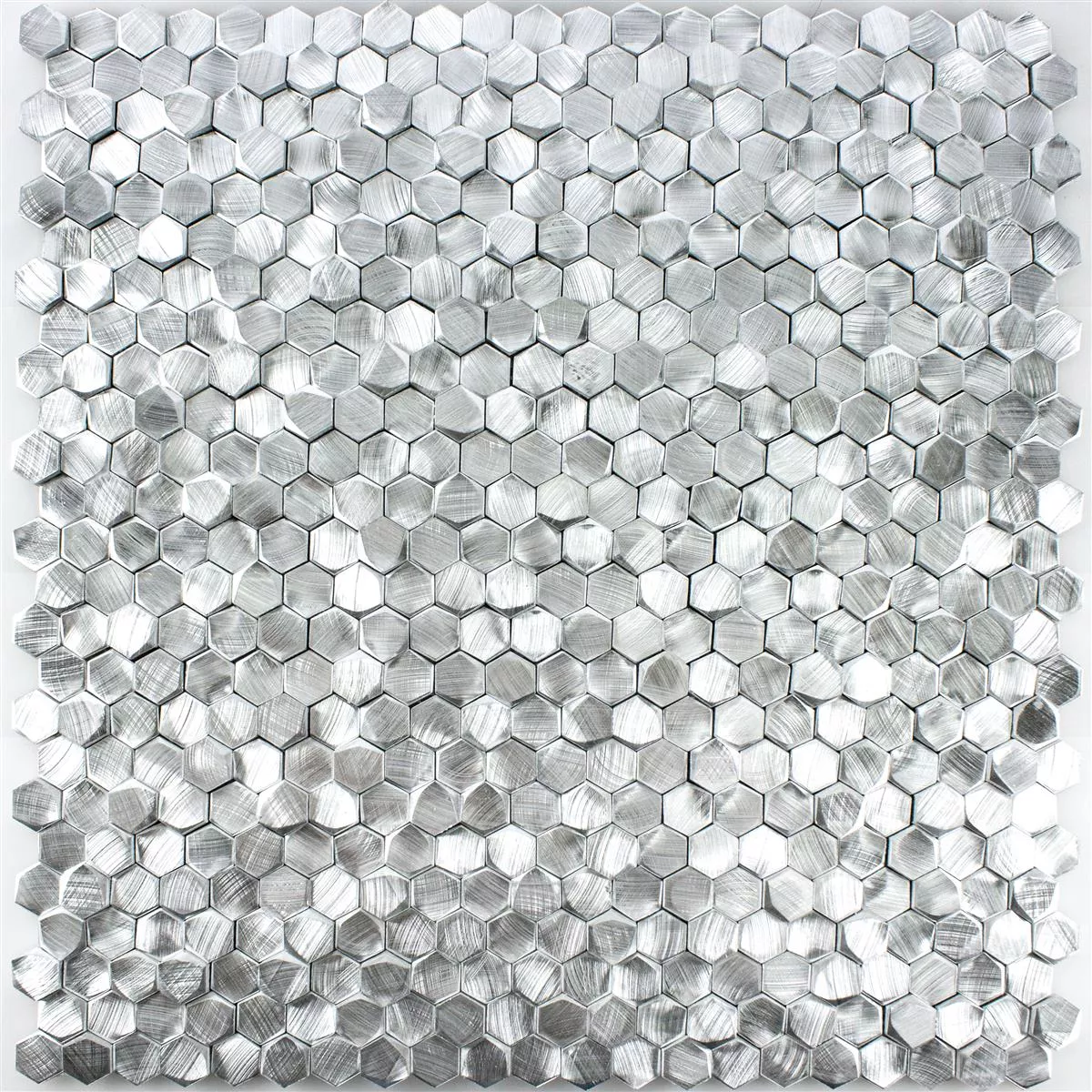 Prøve Aluminium Metal Mosaik Fliser McAllen Sølv
