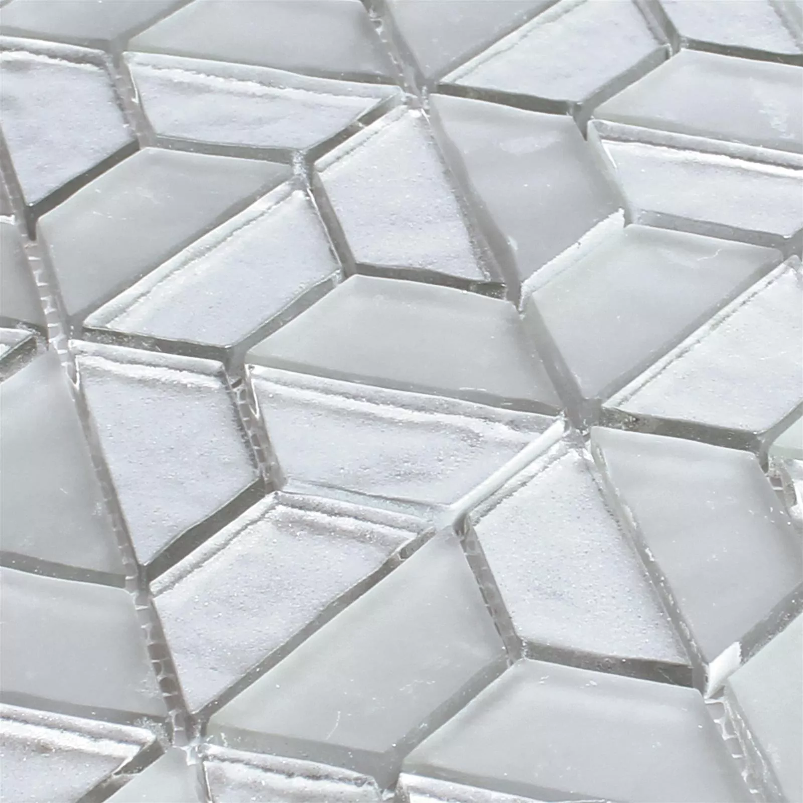 Glasmosaik Fliser Alaaddin Hexagon Sølv