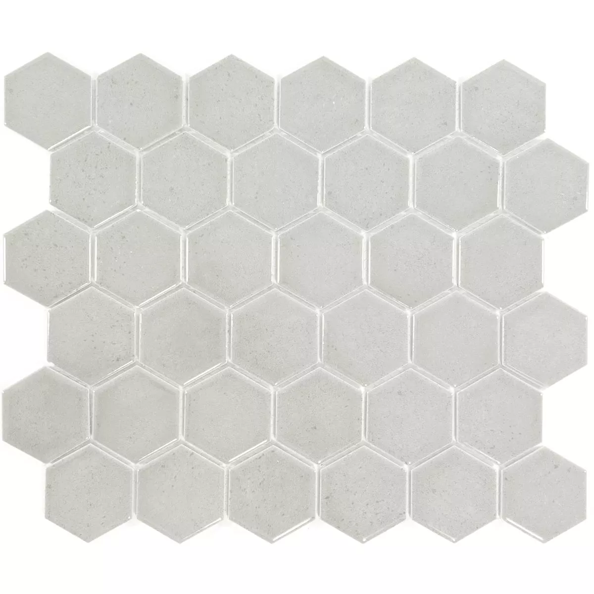 Keramik Mosaik Fliser Eldertown Hexagon Hvid