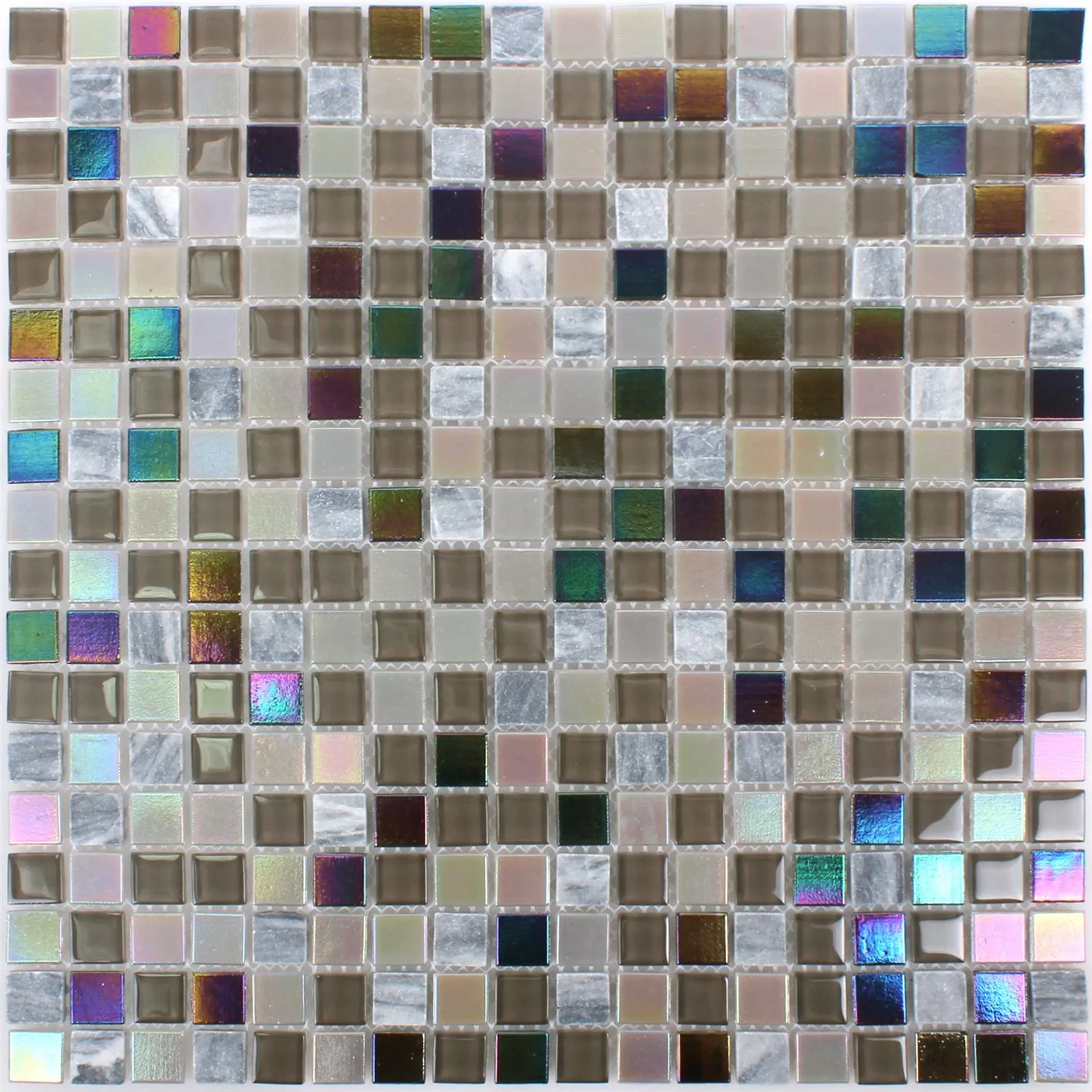 Prøve Mosaik Fliser Tallinn Marmor Glas Nacre Gra Brun
