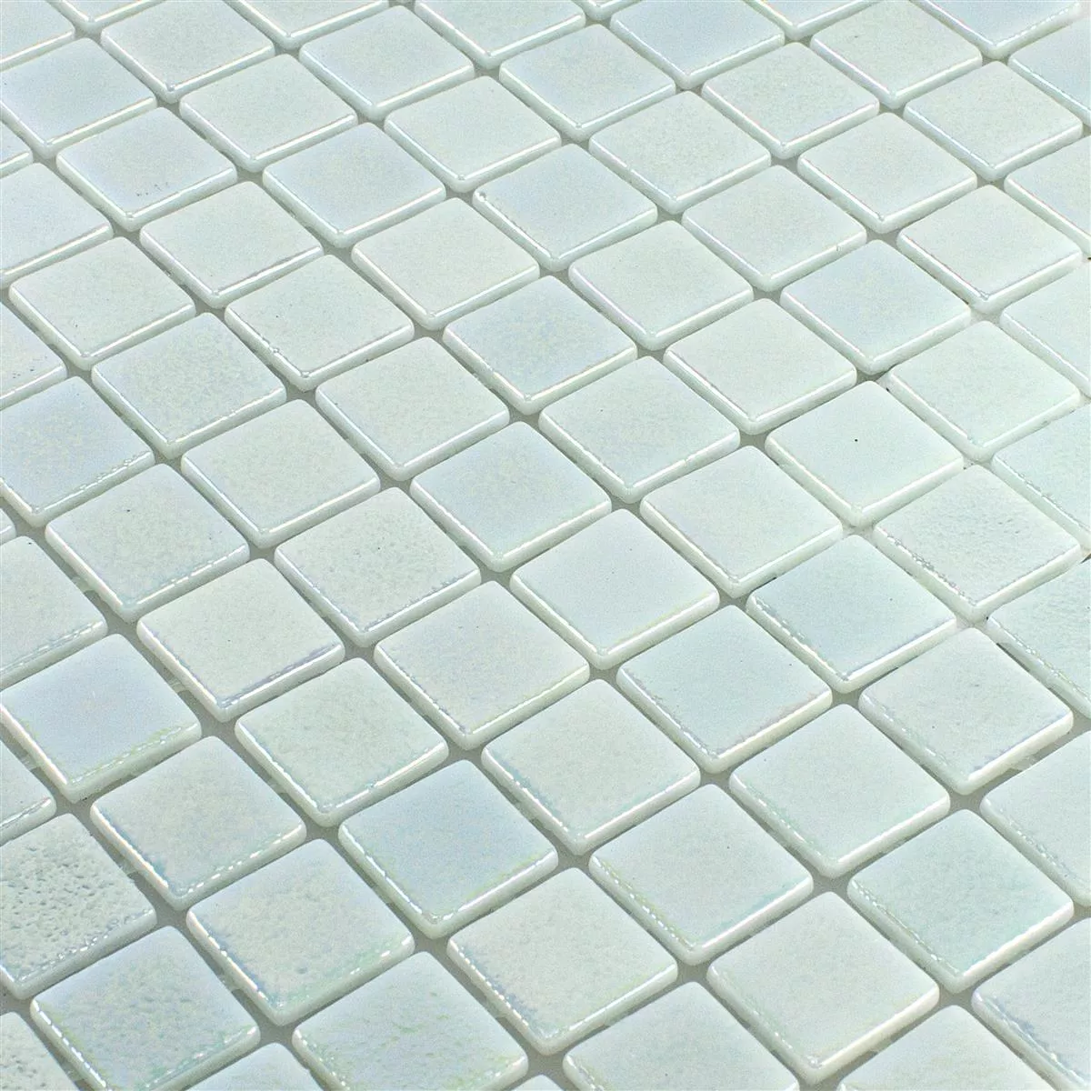 Glas Swimmingpool Mosaik McNeal Hvid 25