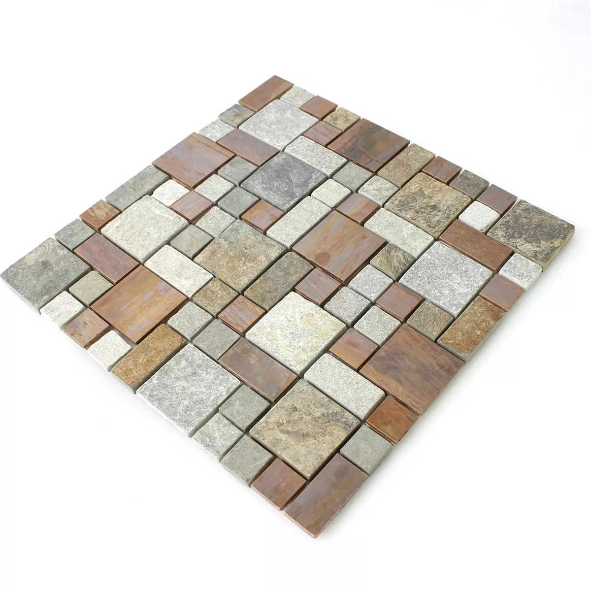 Natursten Kobber Mosaik Fliser Mix