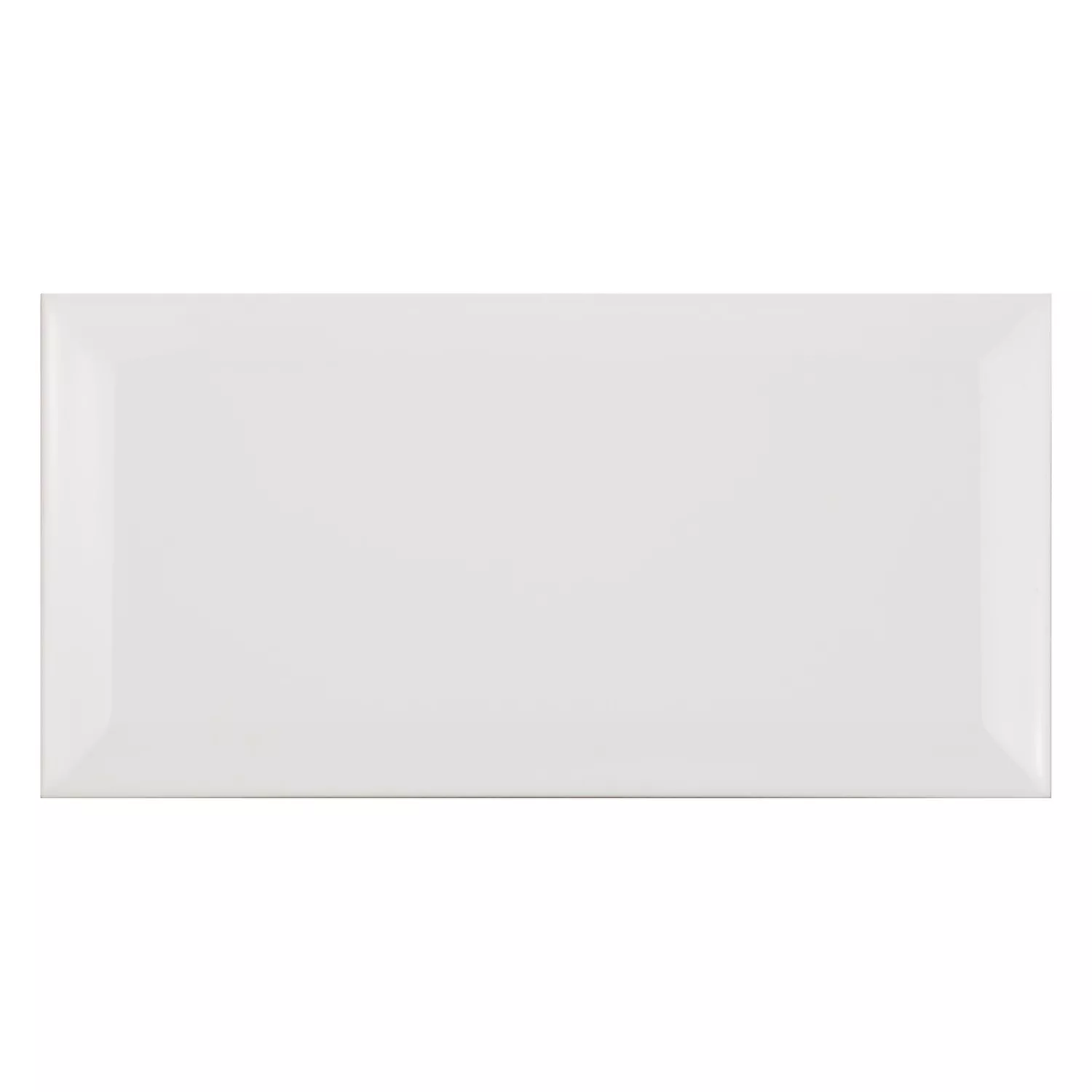 Metro flise Hvid Måtte 10x20 cm Med Facet Jasper Blanco