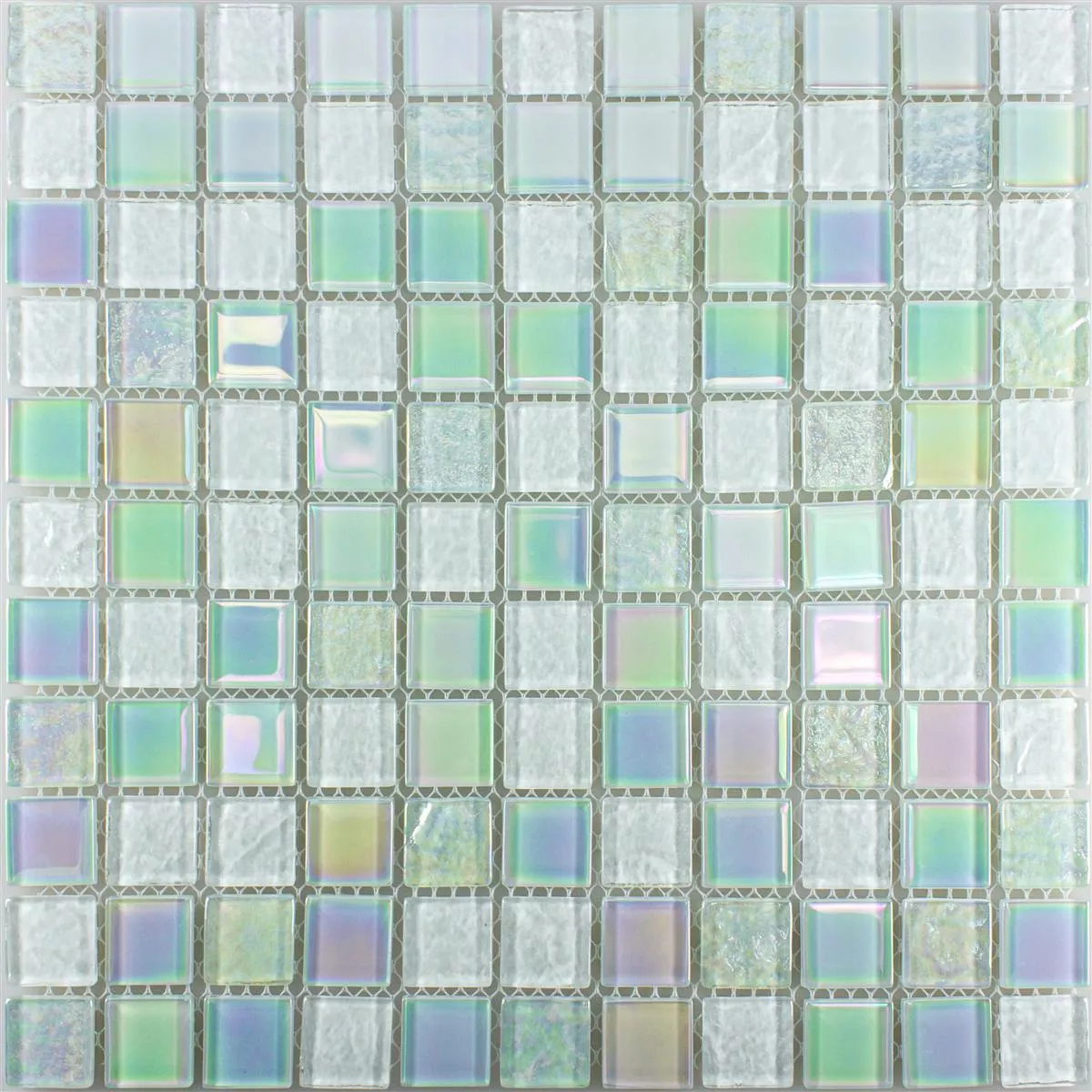Prøve Glasmosaik Fliser Nacre Effekt Manor Hvid