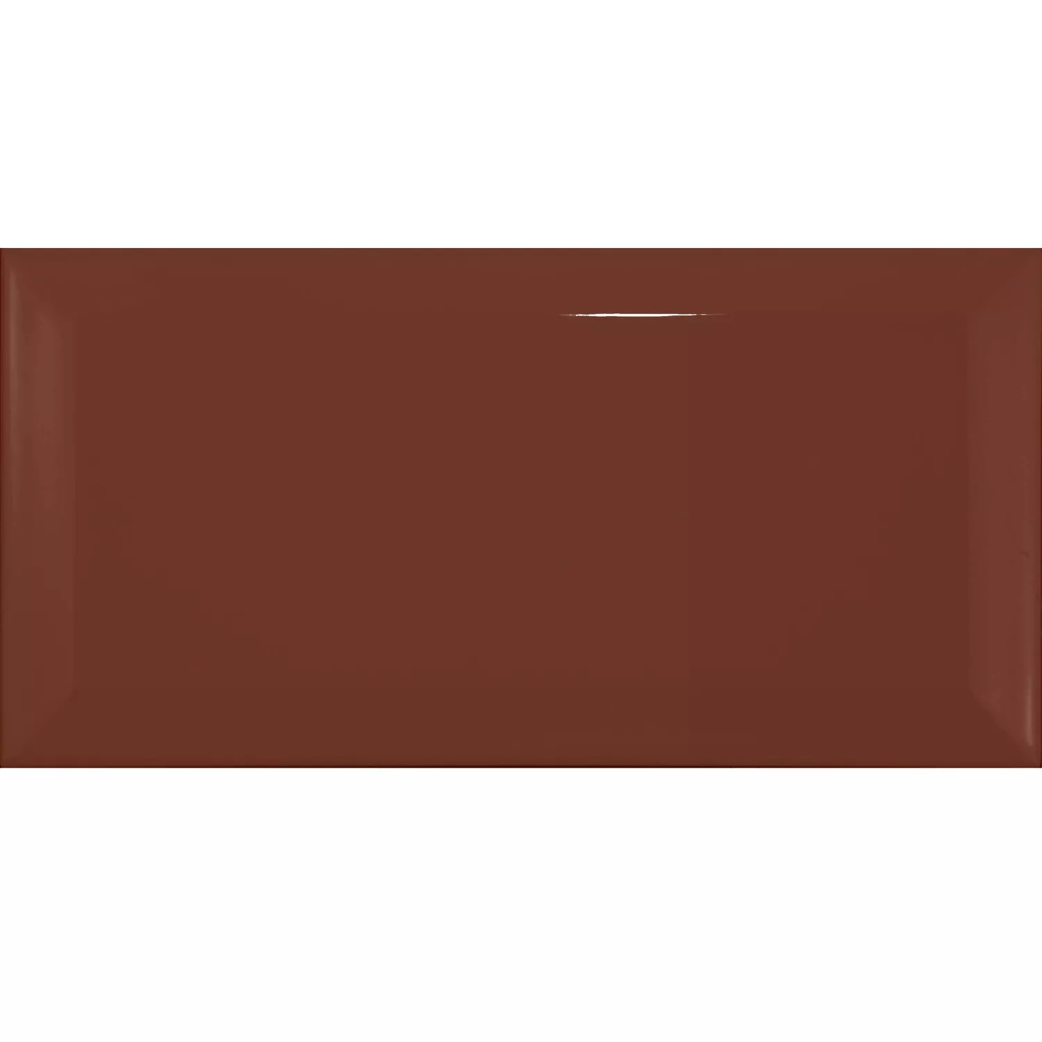 Metro flise Brun Strålende 7,5x15 cm Med Facet Pitcox Marron