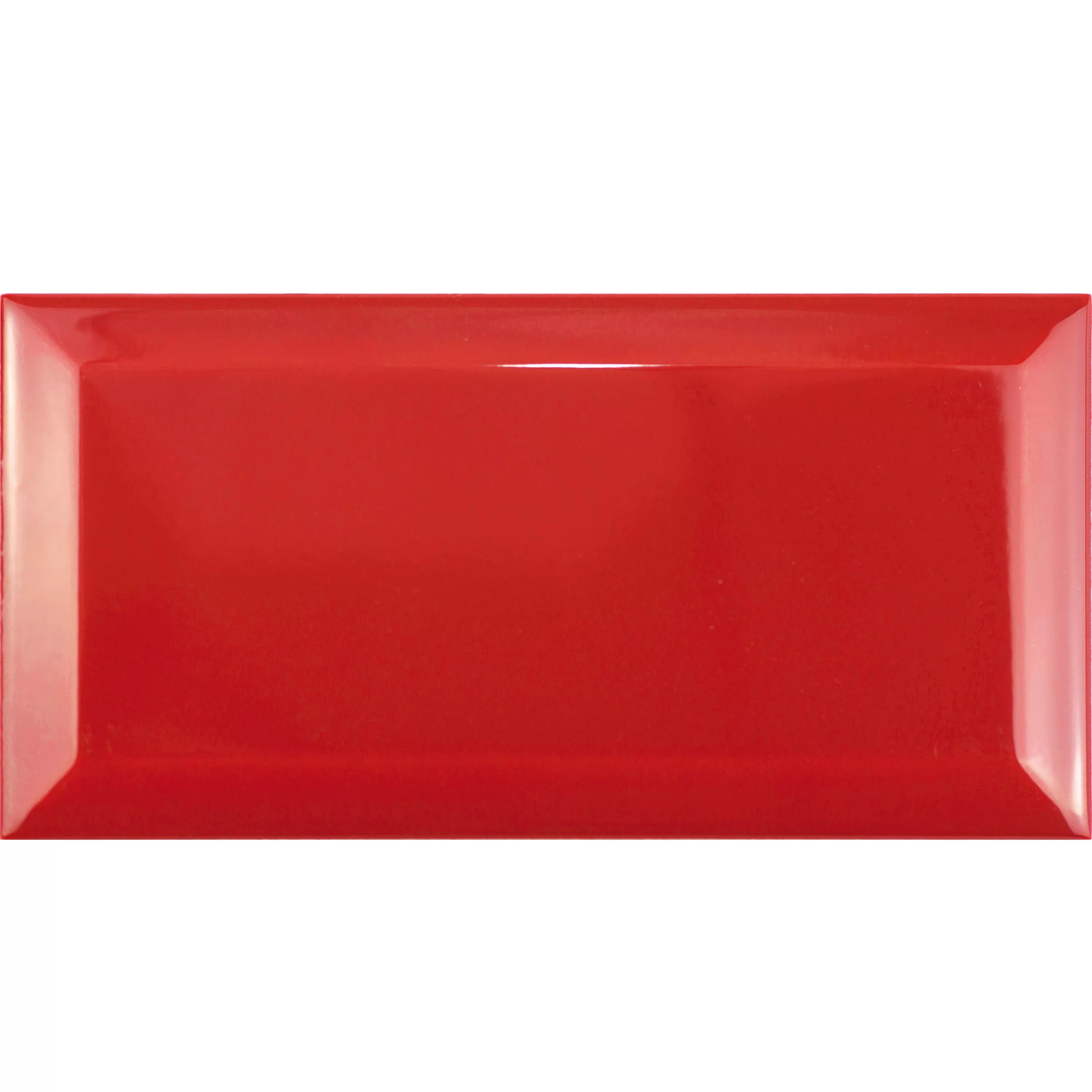 Metro Vægfliser Brussel Med Facet 10x20x0,7cm Rojo Metro Vægfliser Brussel Med Facet 10x20x0,7cm Rojo