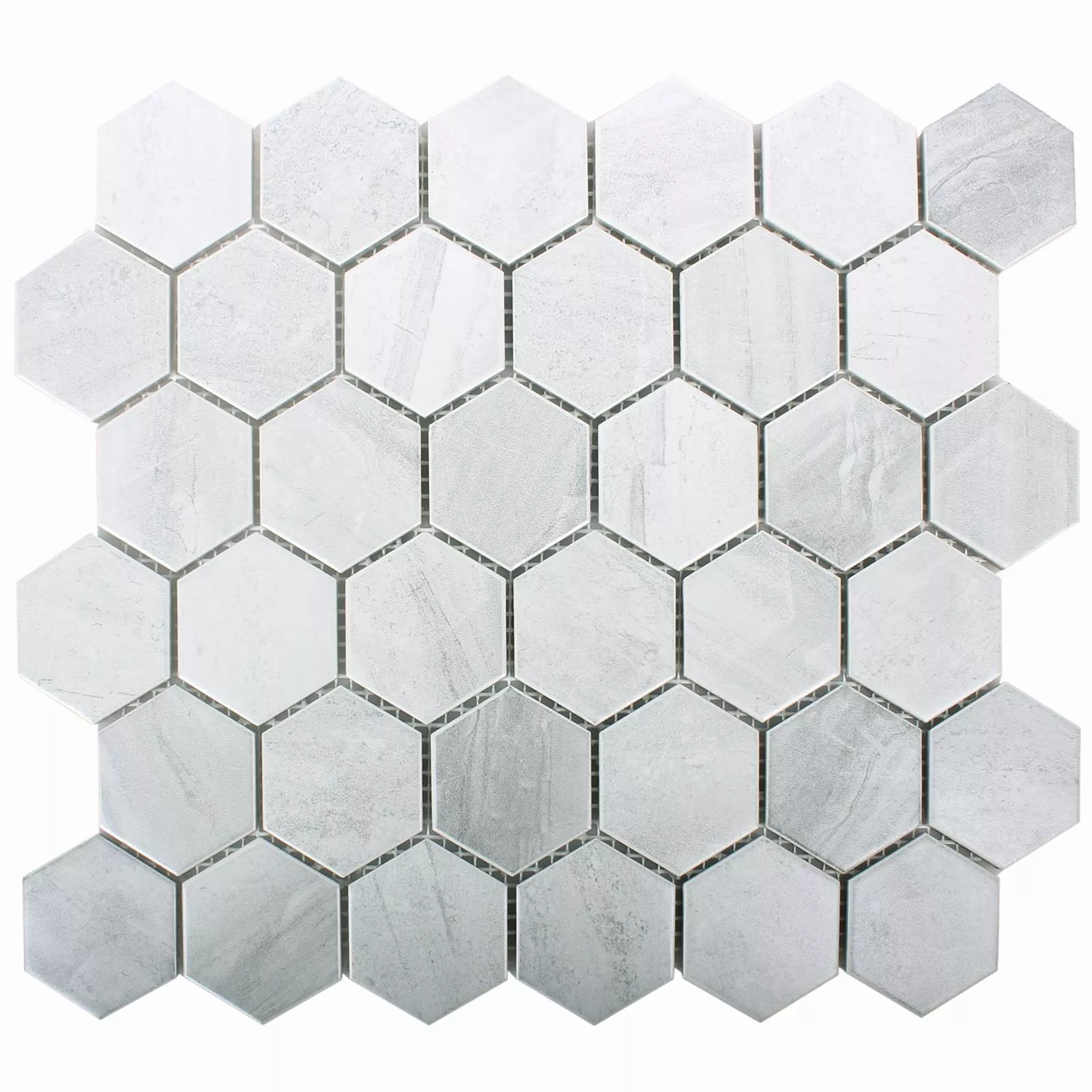 Prøve Keramik Konkreteoptik Mosaikfliser Shepherd Hexagon Gra