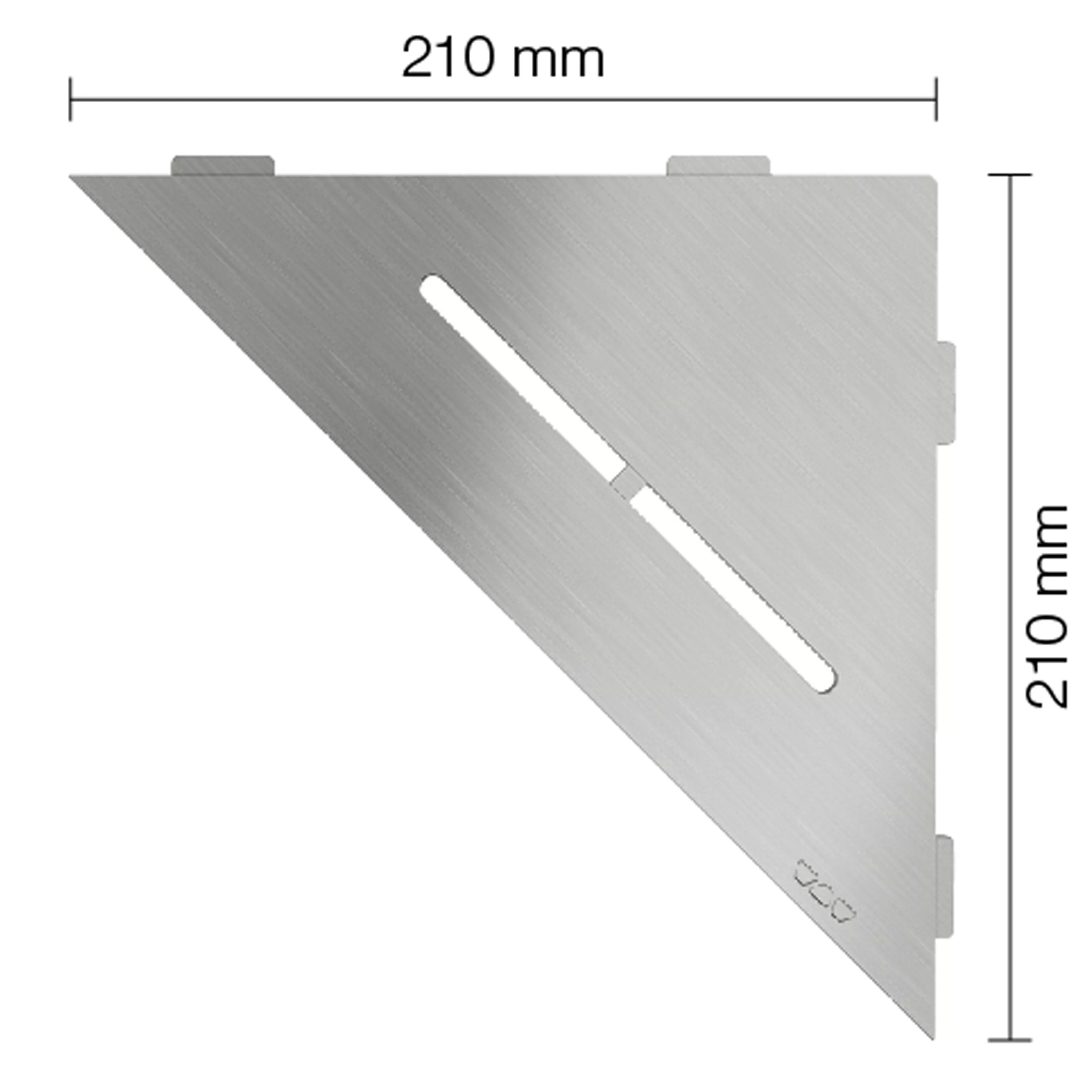 Brusehylde væghylde Schlüter trekant 21x21cm rent rustfrit stål