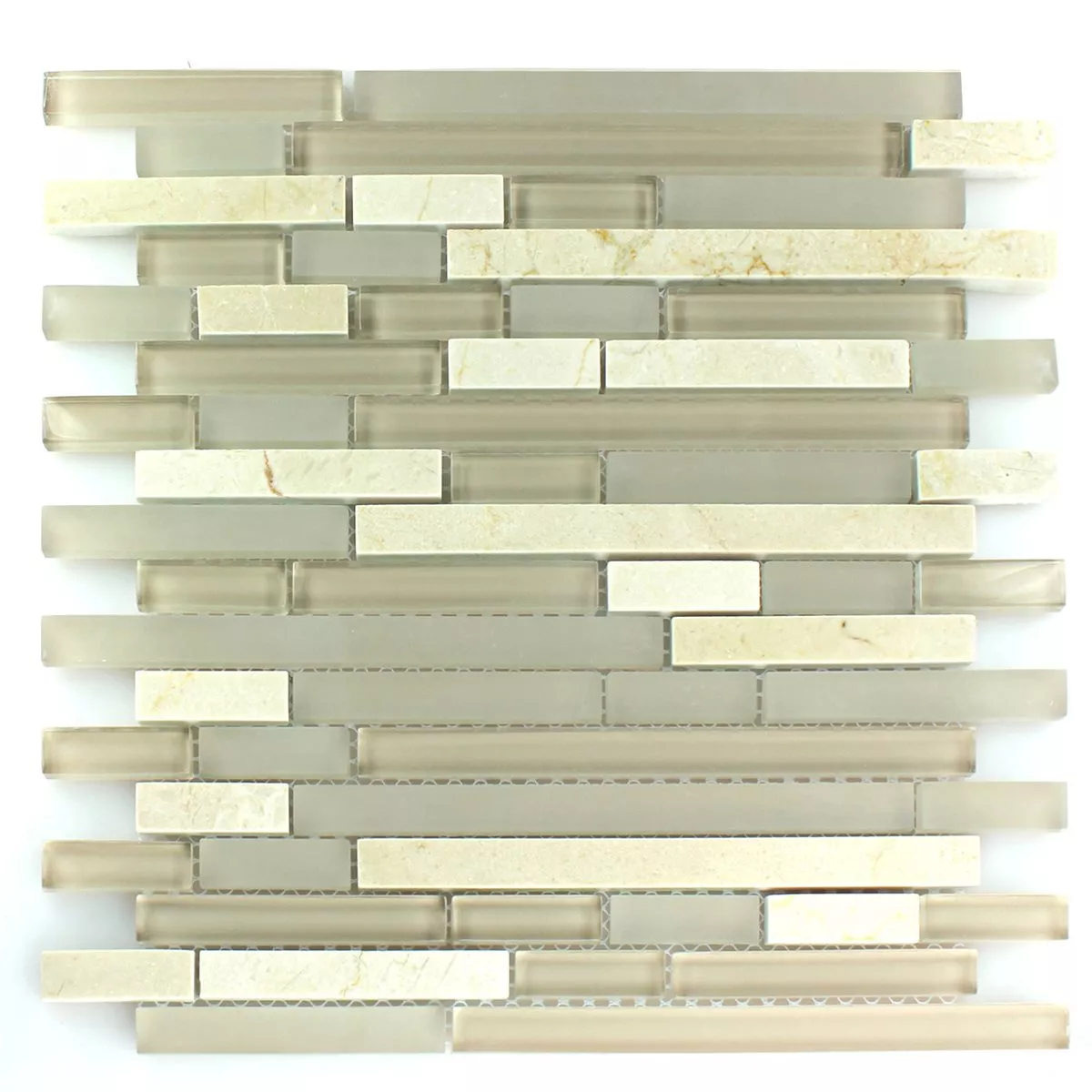 Mosaik Fliser Glas Marmor Barbuda Creme Mix