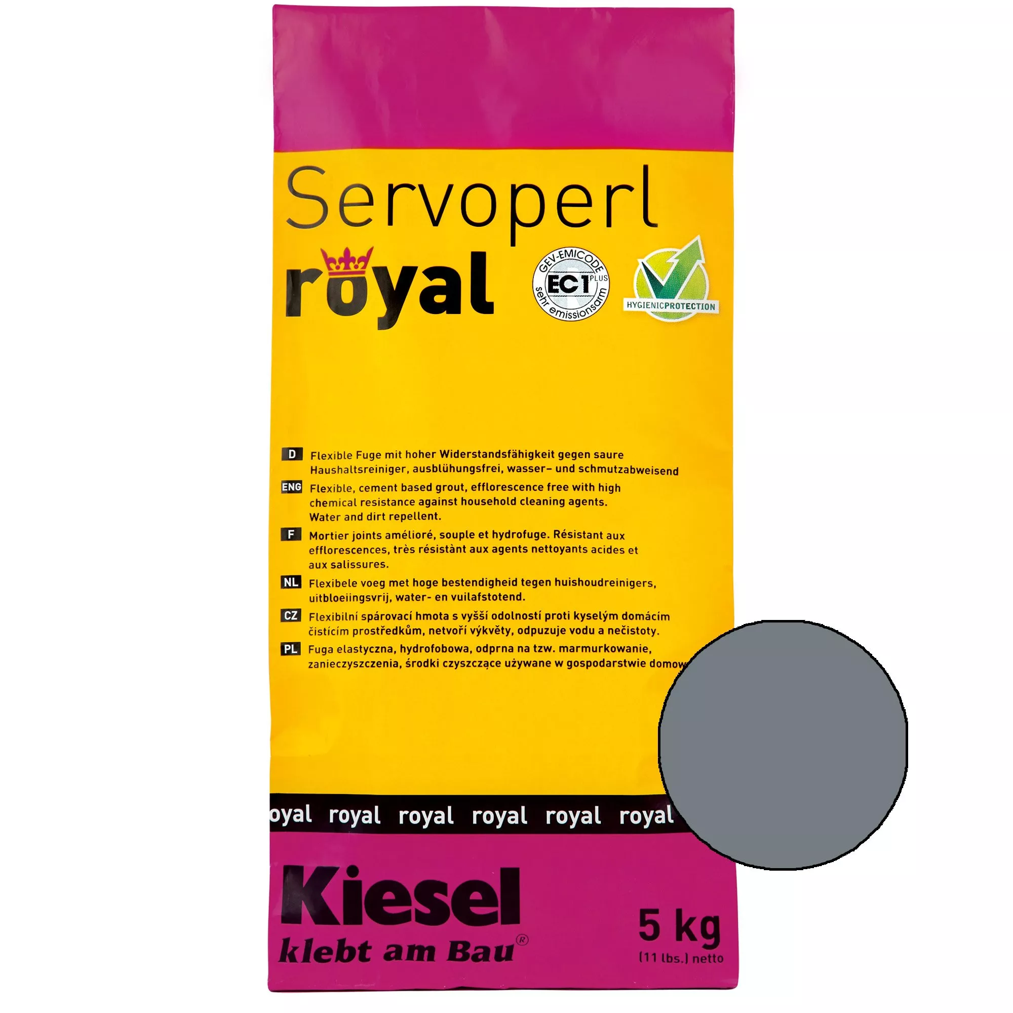 Kiesel Servoperl Royal - Fleksibel, Vand- Og Snavsafvisende Samling (5 Kg Basalt)