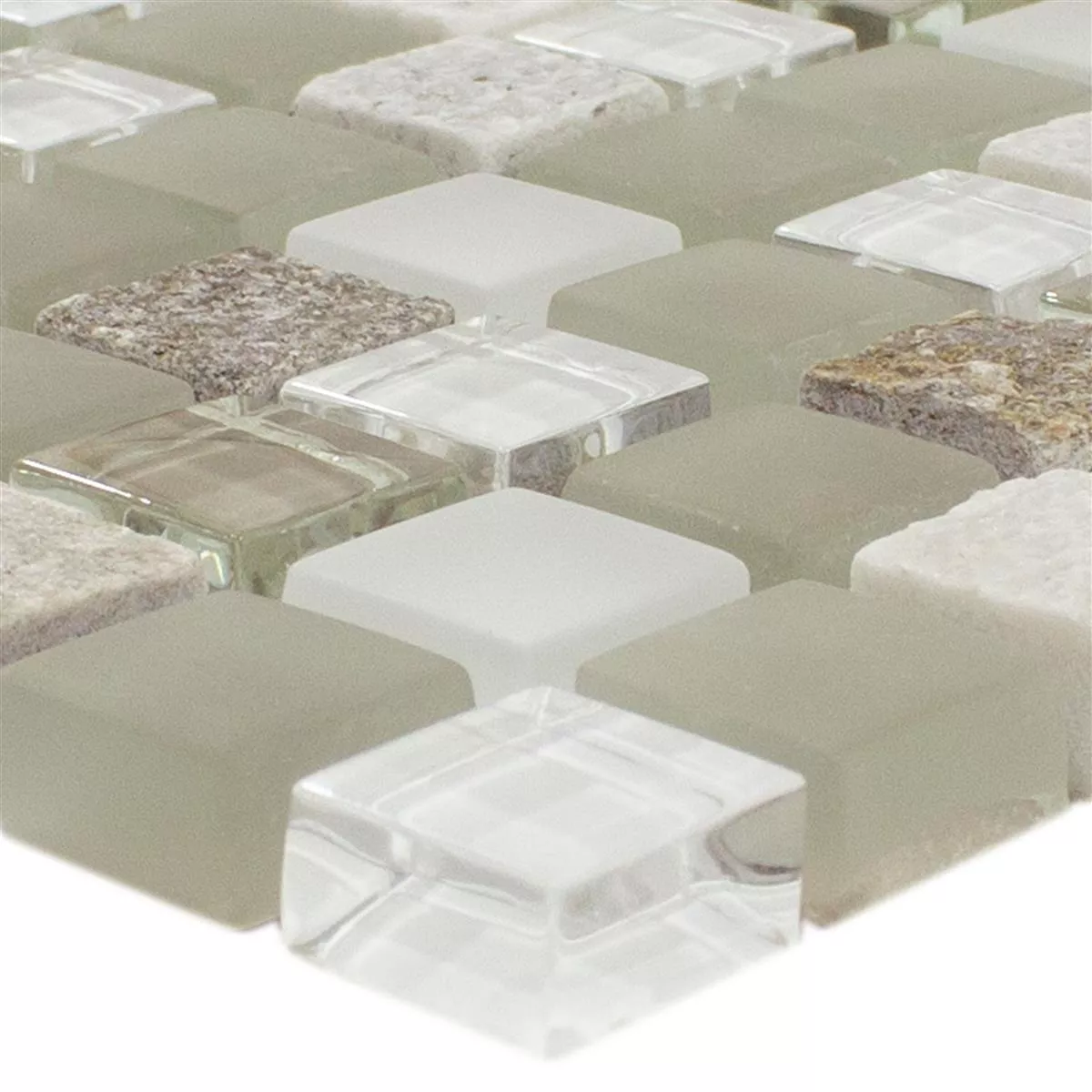 Glasmosaik Fliser Delicias Glas Natursten Mix