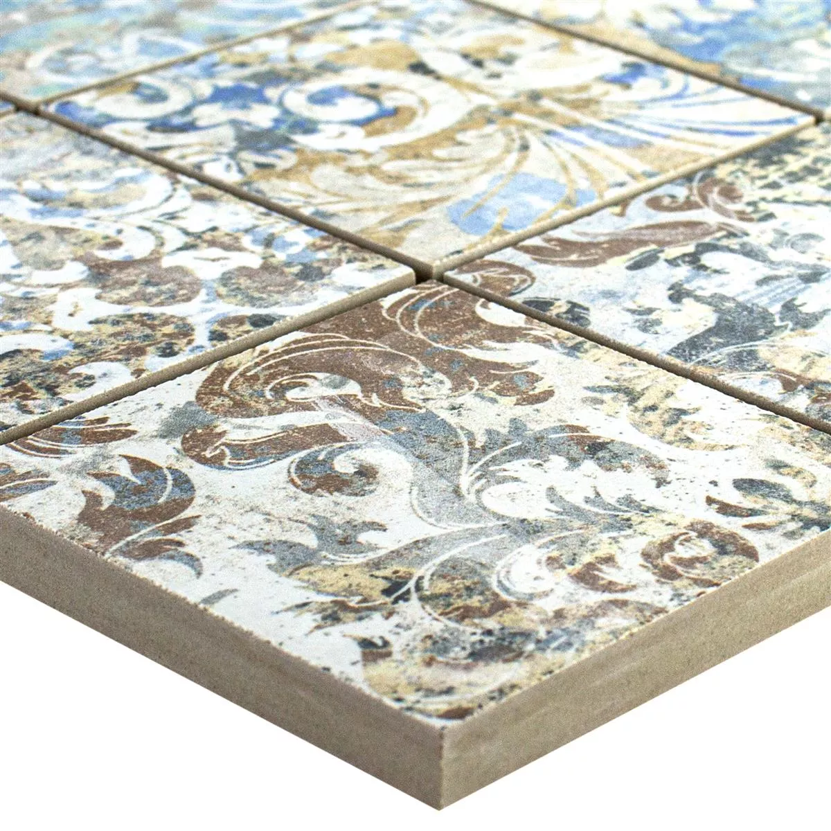 Keramikmosaik Fliser Patchwork Farverige 71x71mm Keramikmosaik Fliser Patchwork Farverige 71x71mm