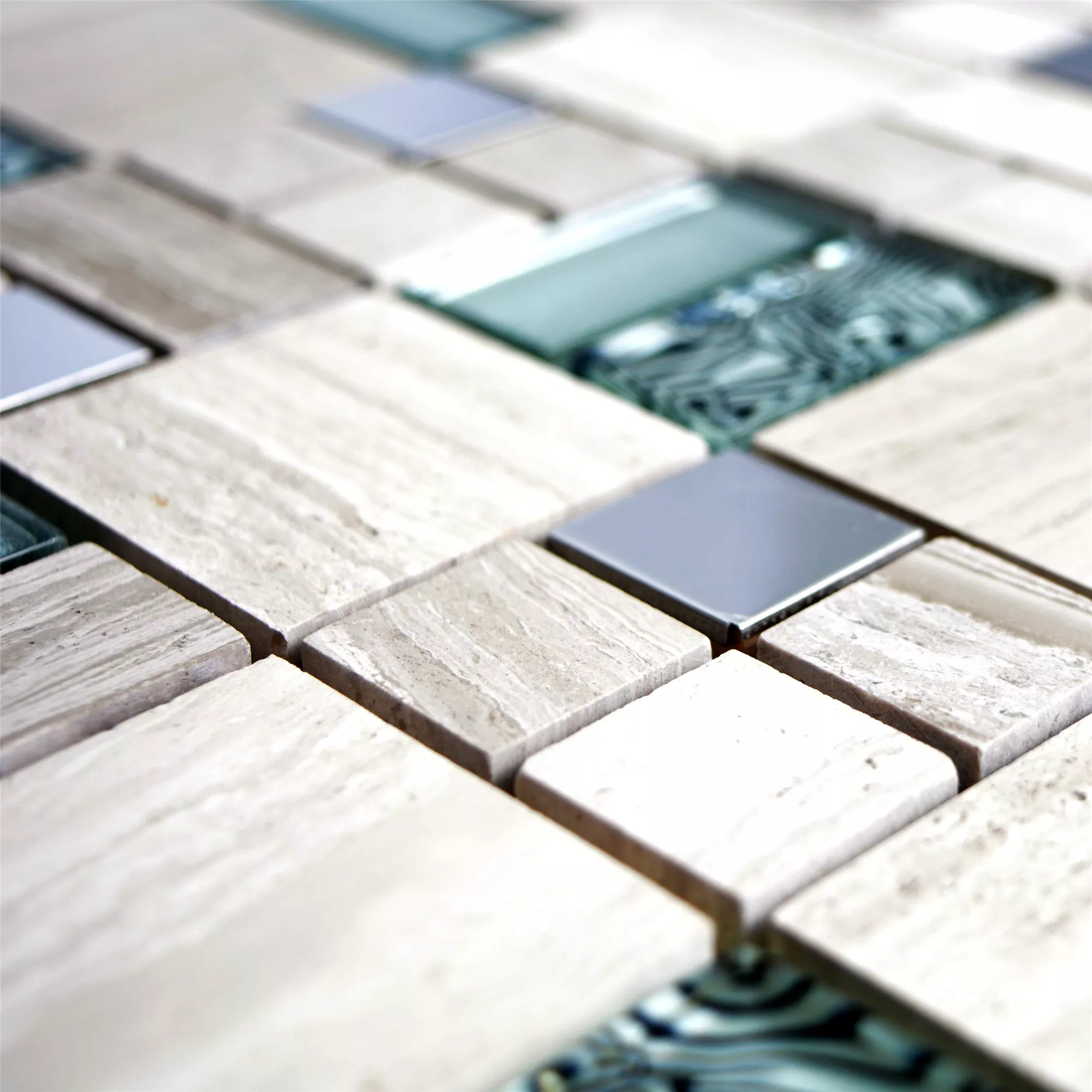 Prøve Glas Natursten Metal Mosaik Fliser Tinkabell
