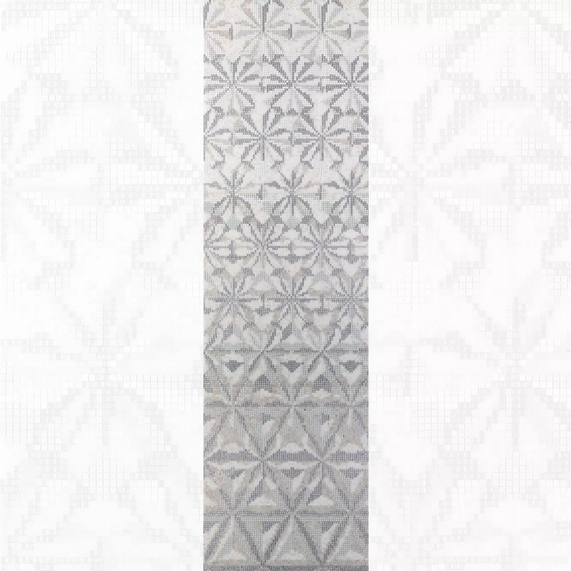 Glasmosaik Billede Magicflower White 100x240cm