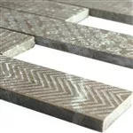 Marmor Natursten Striber Mosaik Fliser Grover Brun