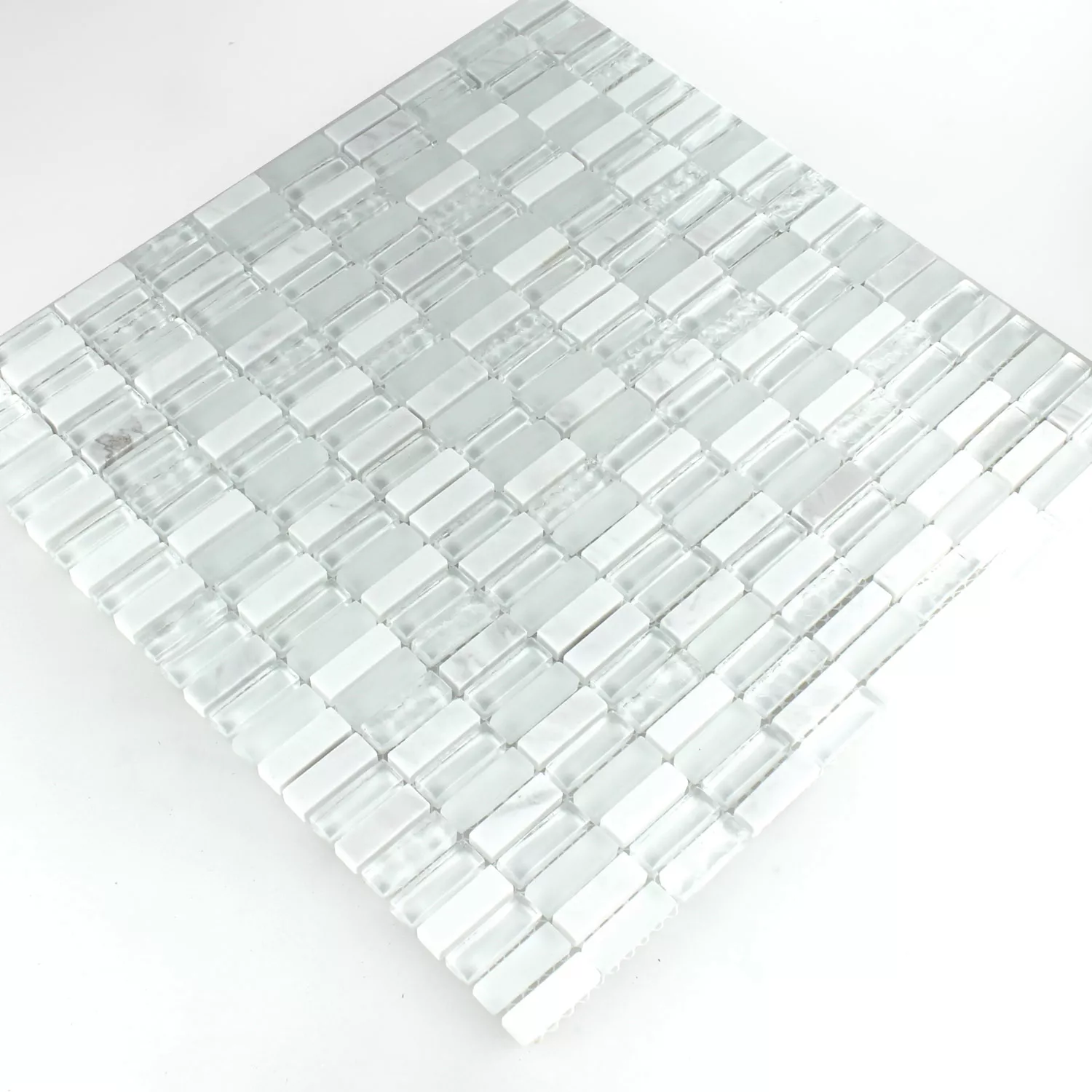 Mosaik Fliser Marmor Hvid Mix 10x30x8mm