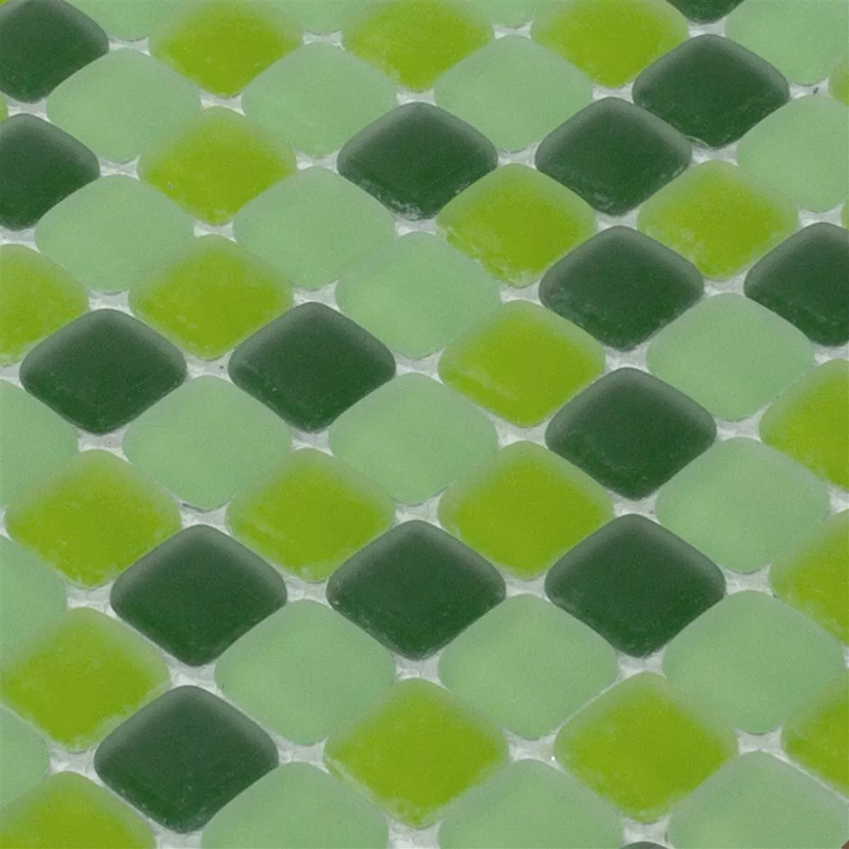 Glasmosaik Fliser Ponterio Frosted Grøn Mix