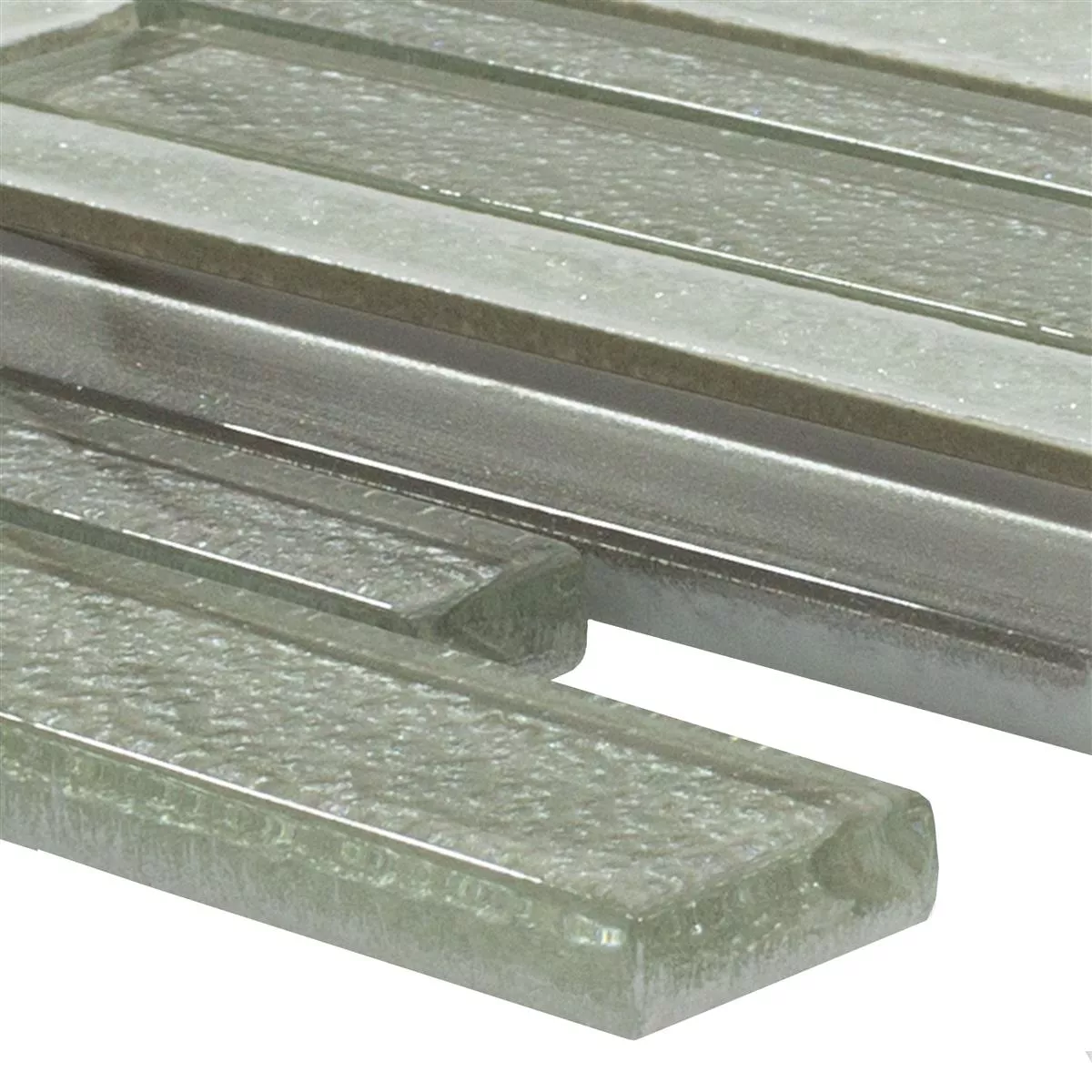 Glas Natursten Mosaik Krystal Springs Brick Hvid Glas Natursten Mosaik Krystal Springs Brick Hvid