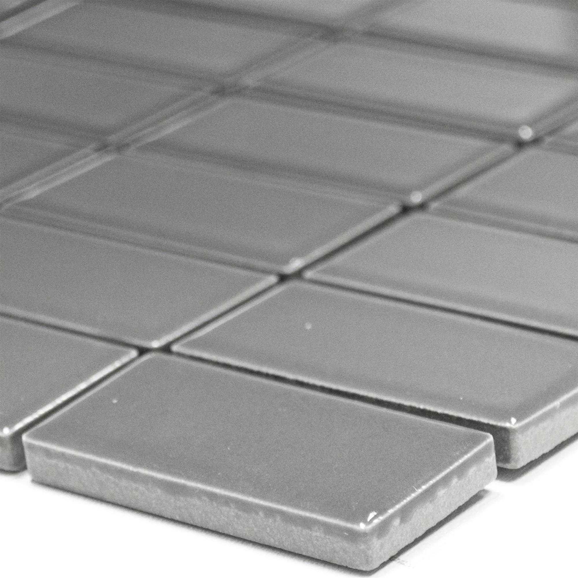 Keramik Mosaik Fliser Adrian Gra Måtte Rektangel