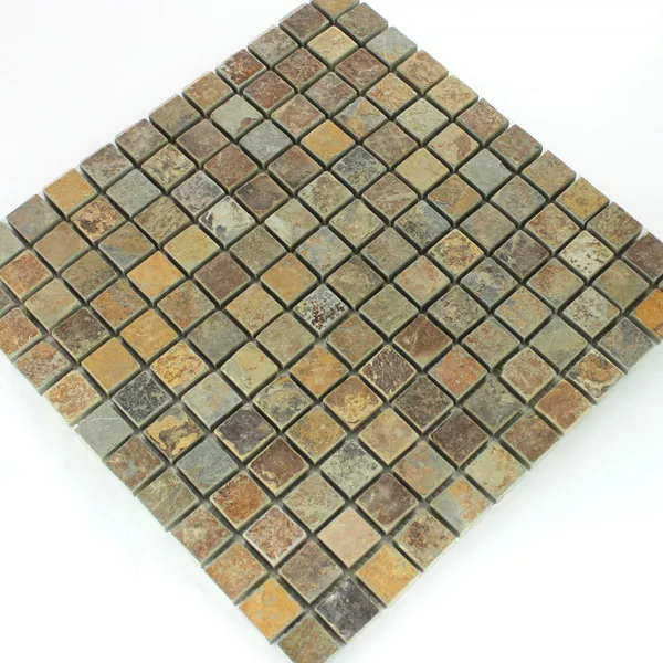 Kvartsit Natursten Mosaik Fliser Multi Color Farverige Mix