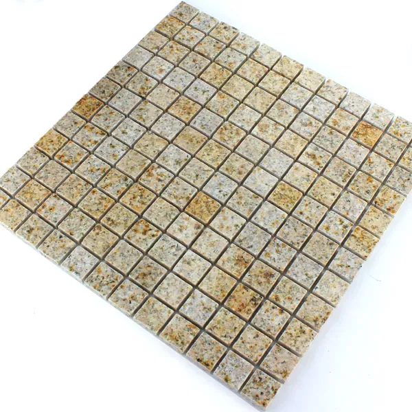 Granit Mosaik Fliser 23x23x8mm Brun