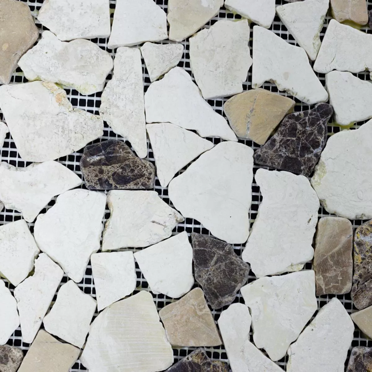 Marmor Brud Mosaik Fliser Dolcevista Brun Hvid