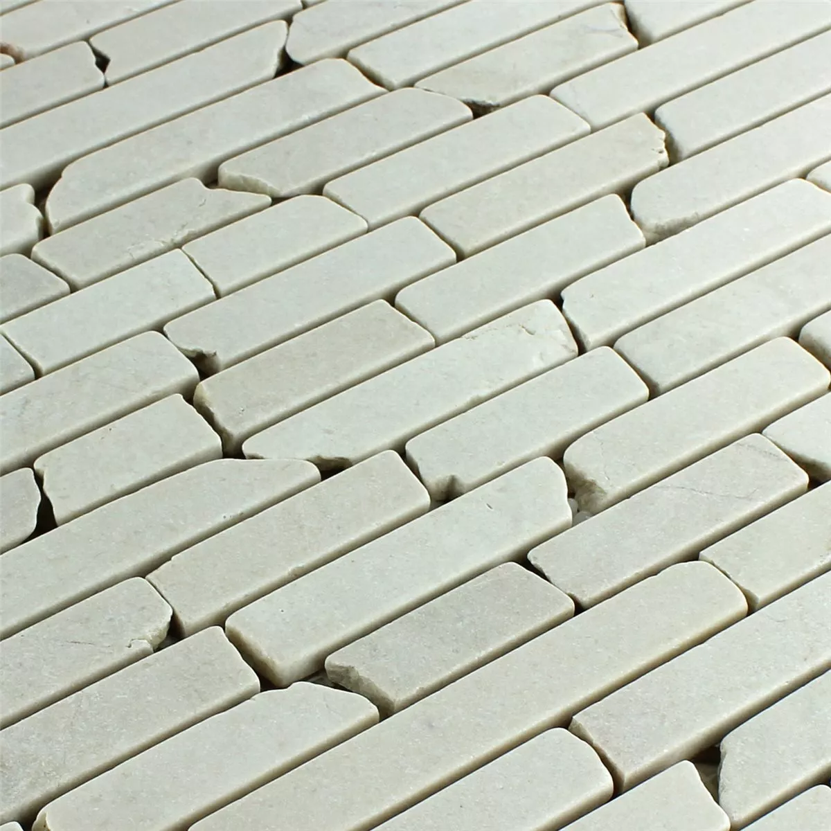 Mosaik Fliser Marmor Botticino Brick